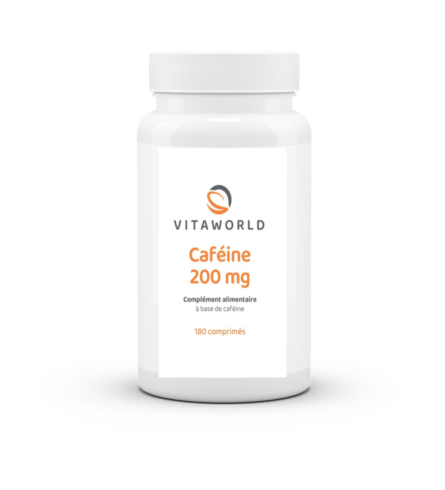 Vita World Caffeine 200mg 180 tablets Vegan/Vegetarian High dose caffeine Made in Germany