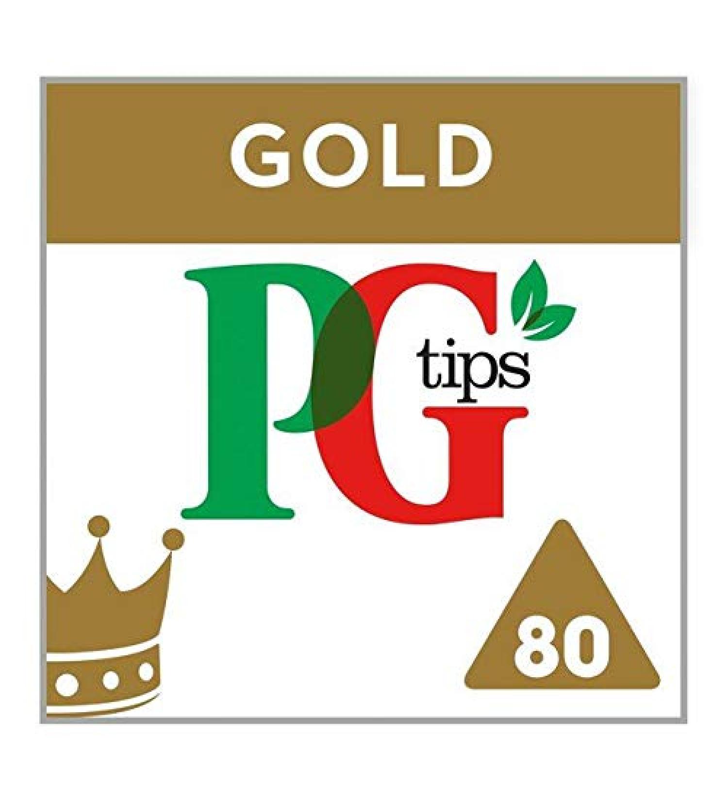 PG tips PG Tips Pack of 80 Pyramid-Shaped Tea Bags Gold