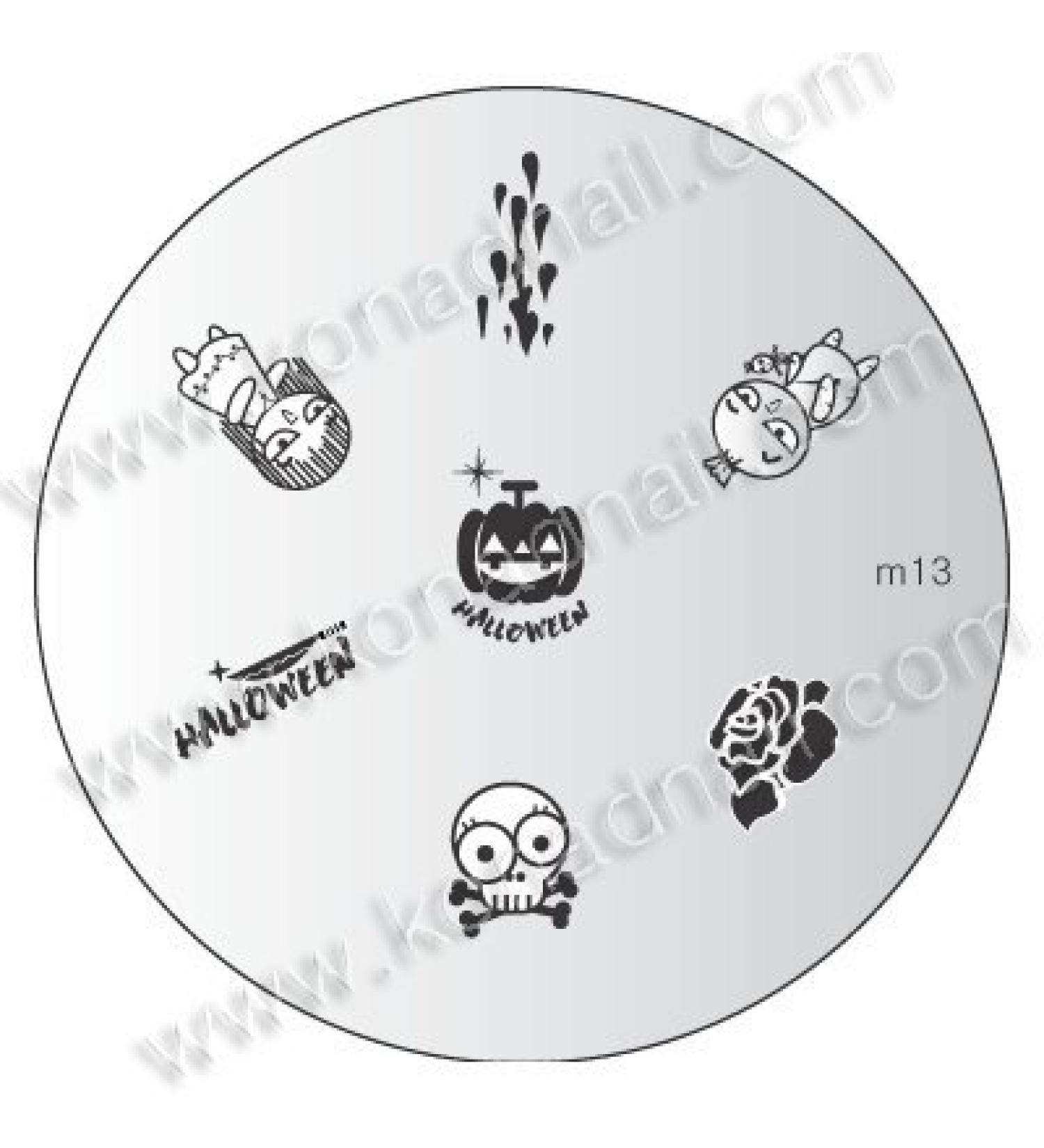 Stamping stencil m13 HELLOWEEN HALLOWEEN PUMPKIN by KONAD - CUTE NAILS