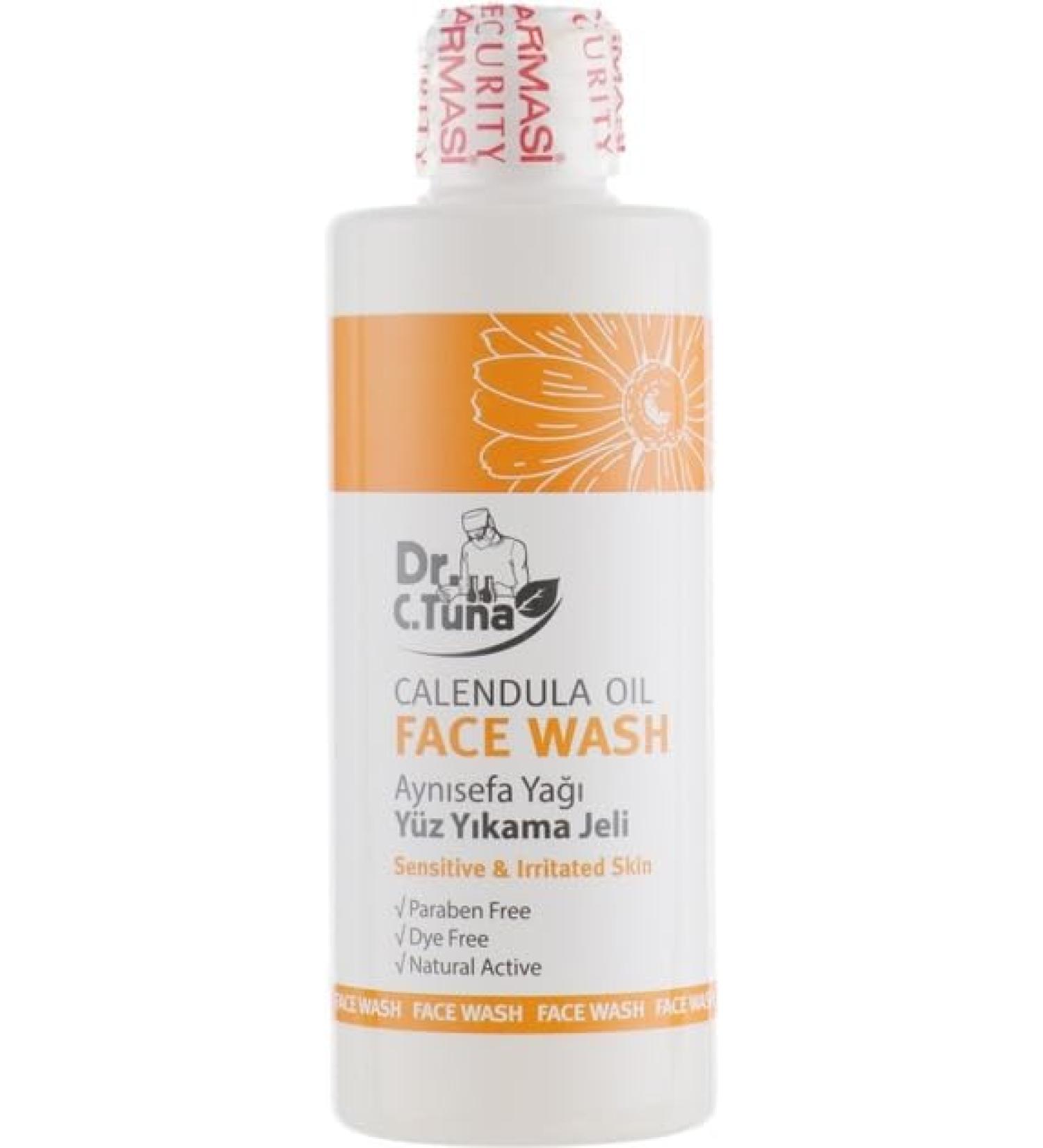 FARMASi Calendula Oil Face Wash 225ml/7.6 fl.oz Gentle Gel Cleanser for All Skin Types Hydrating and Nourishing Face Wash with Calendula Extract Non-Drying Daily Facial Cleanser