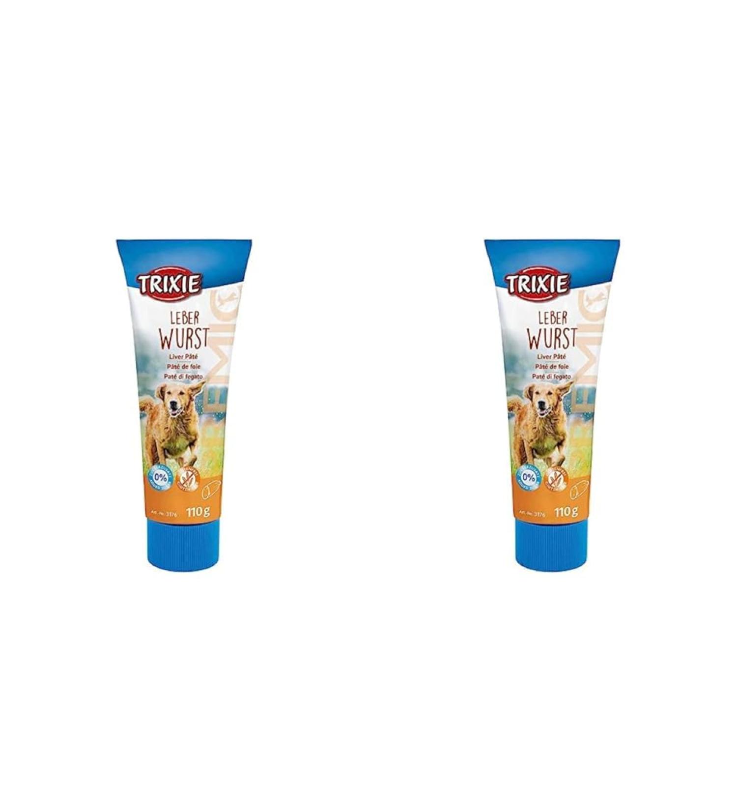 Trixie Premio Dog Liver Sausage 110g - Premium Gluten-Free Treats for Training (2 Pack) - Grain & Sugar Free Tasty Rewards - Buy Online on GoSupps.com
