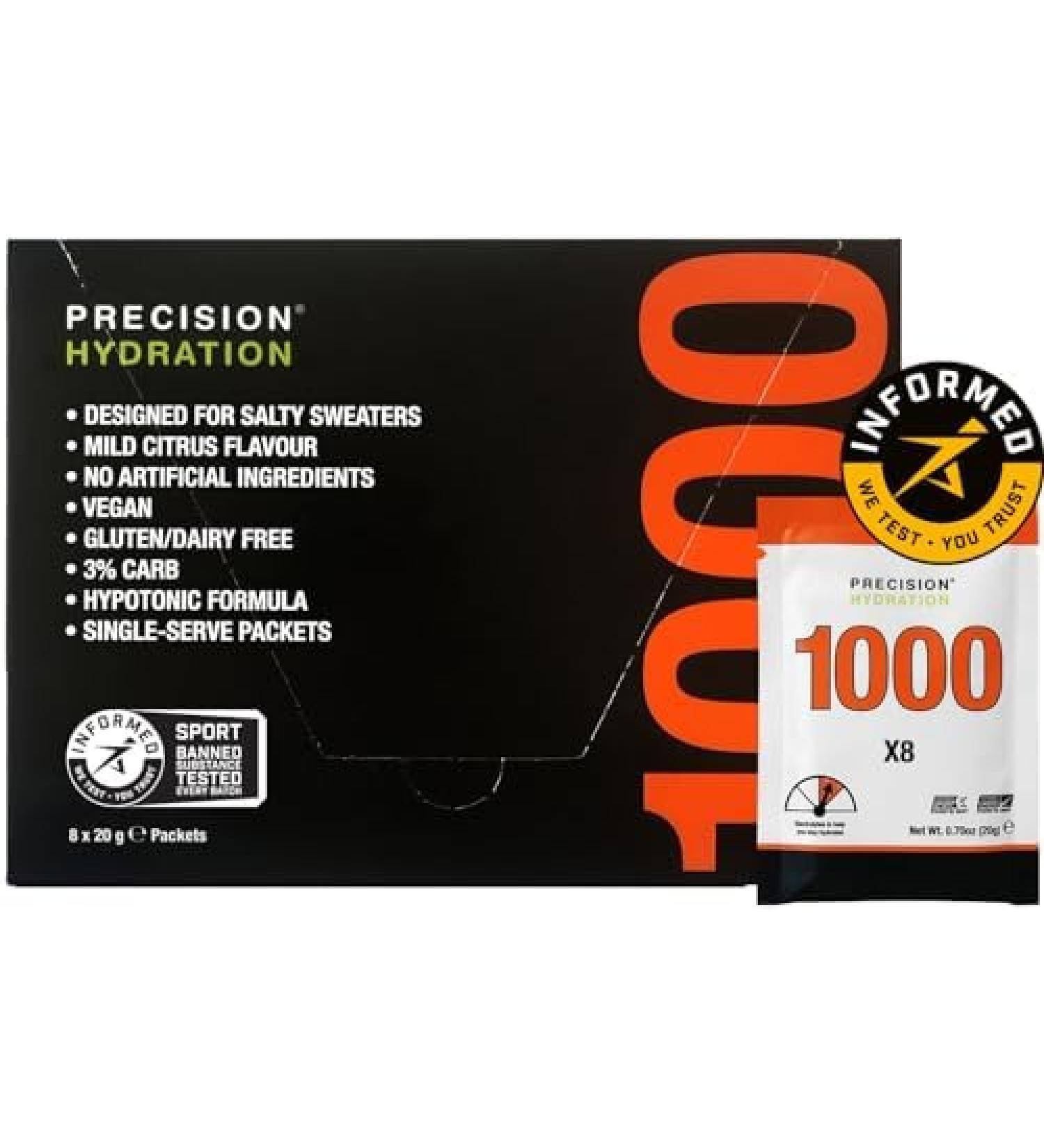 Buy Precision Hydration Electrolyte Drink - All Natural Multi Strength 1000mg/L - 80 Packets (10 Boxes) - Orange Flavor | International Shipping Available - Buy Online on GoSupps.com