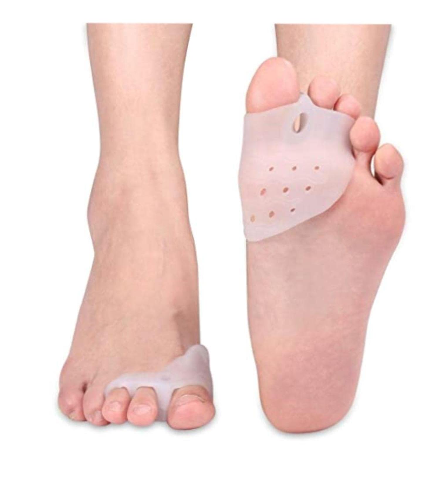 Khalery Bunion Sleeve with Gel Toe Pad & Forefoot Protectors for Foot Pain Relief - Bunion Corrector for Athletes, Yoga Practitioners, Ballet Dancers - Buy Online on GoSupps.com