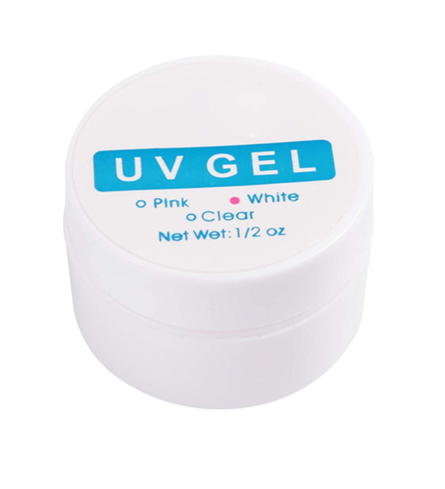 Nail Extension Gel Solid Gel Glue for Nail Tips Manicure UV Gel Builder Nail Glue for Nail Art Rhinestone DIY Manicure Home Salon(White) - Buy Online on GoSupps.com