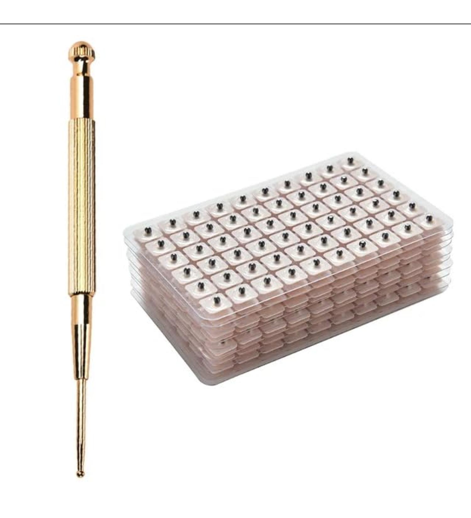 Acupressure Pen & Magnetic Stickers (600 pcs) - Manelya | Stainless Steel Reflexology Tools for International Shipping - Buy Online on GoSupps.com