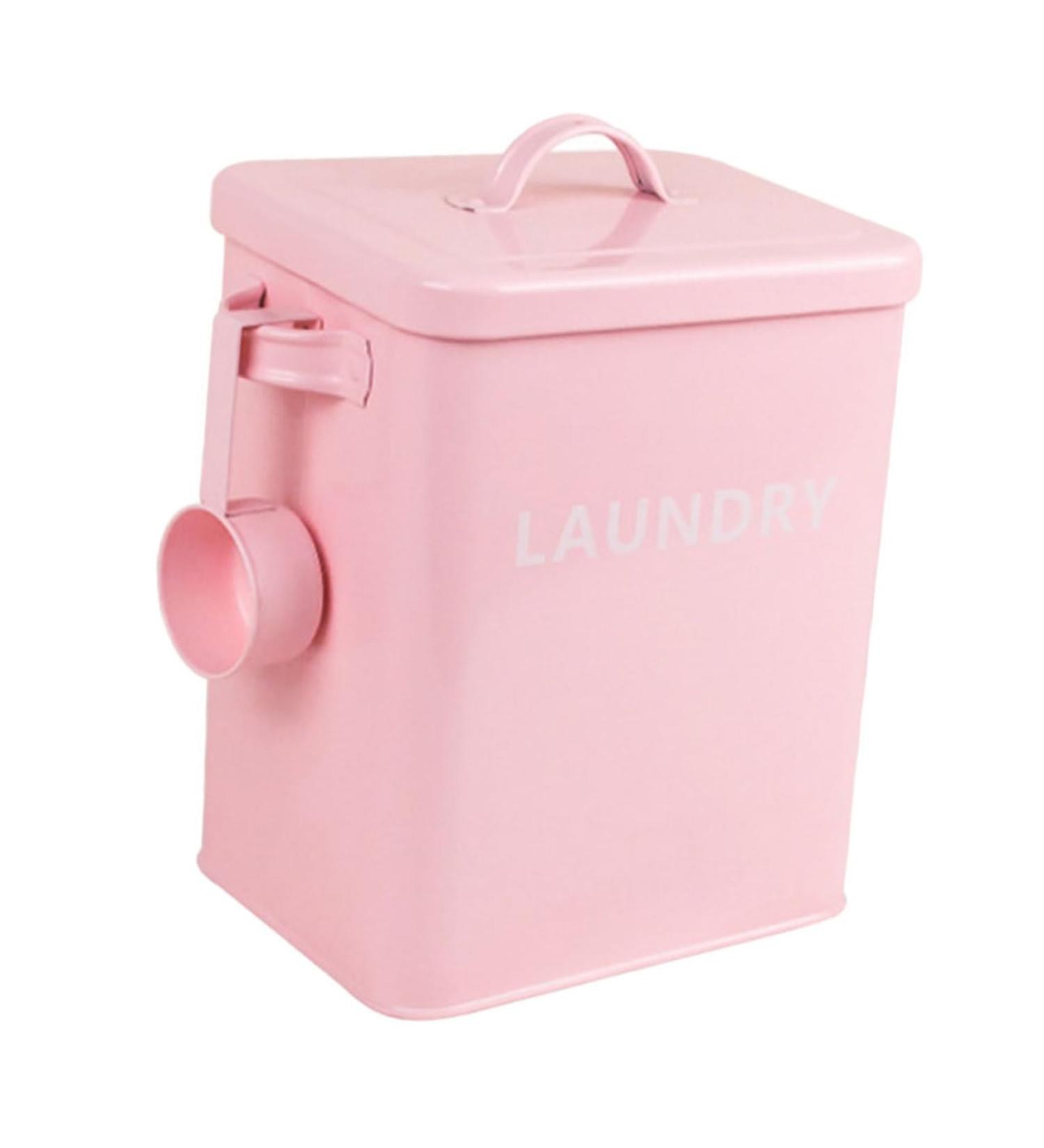 COOLHIYA 1pc Washing Storage Sealing Storage Case Laundry Room Trash Can Iron Pink - Buy Online on GoSupps.com