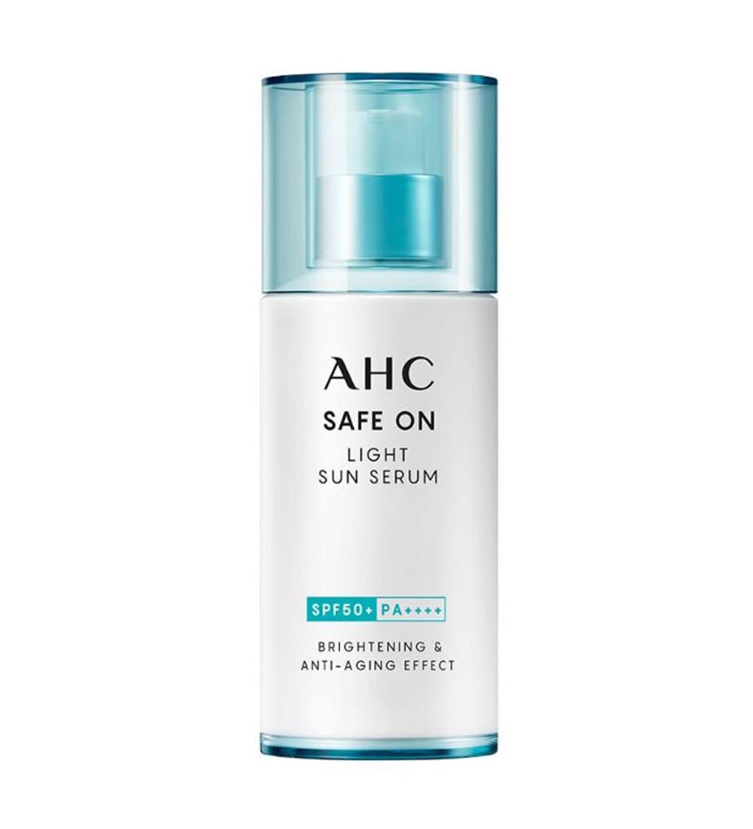 AHC Safe On Light Sun Serum 40ml Anti-Aging Effect Facial Sunscreen SPF 50+ / PA++++ korean sunscreen - Buy Online on GoSupps.com