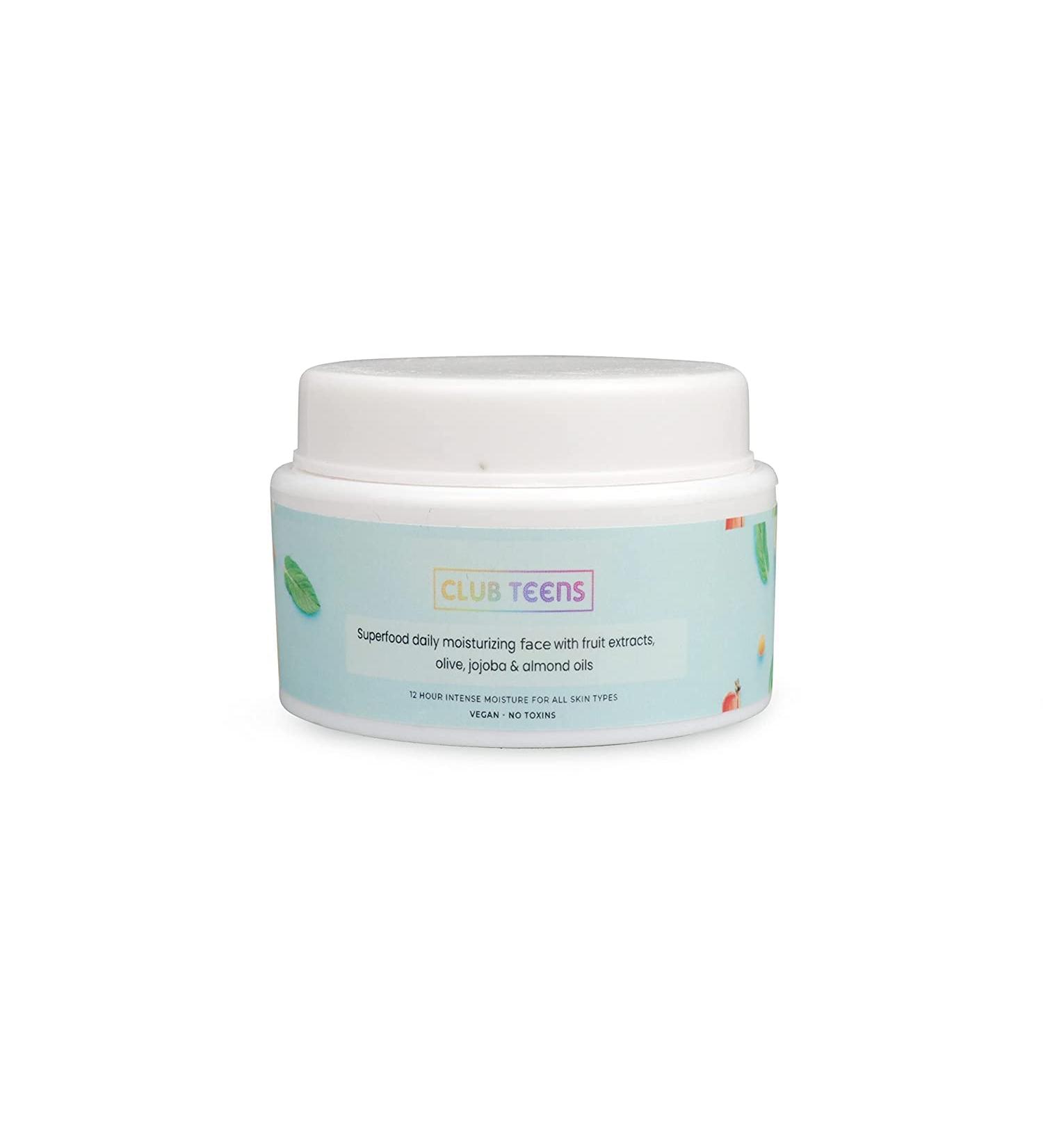 Jesica Vegan Face Moisturizing Cream for Teens - Organic Rejuvenating Formula with Glycerin Coconut & Almond Oil - 50 GM - Buy Online on GoSupps.com