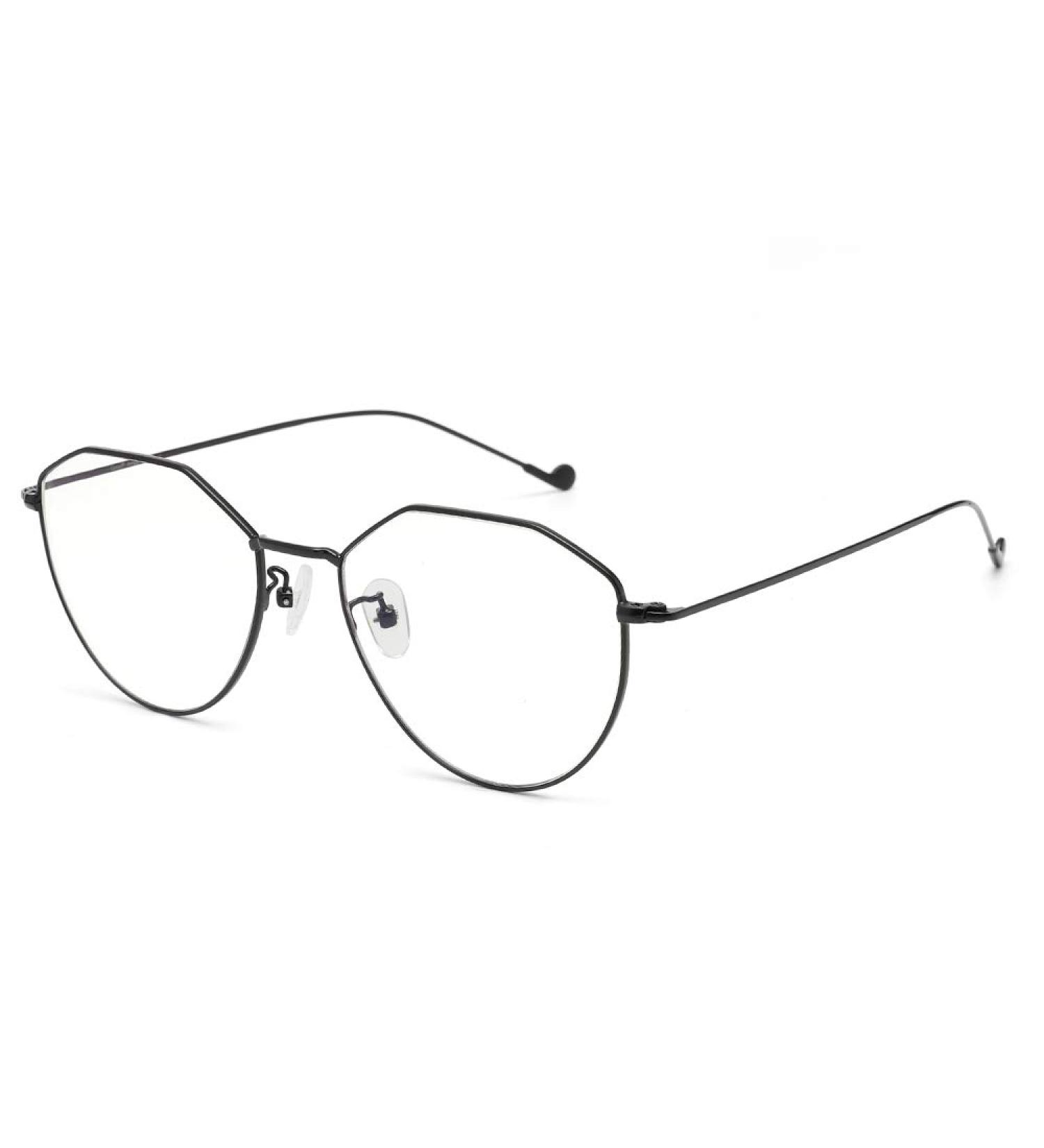 Cyxus Blue Light Filter Glasses for Women | Geometry Fashion Lightweight Unique Eyewear (8009-Black) - Buy Online on GoSupps.com