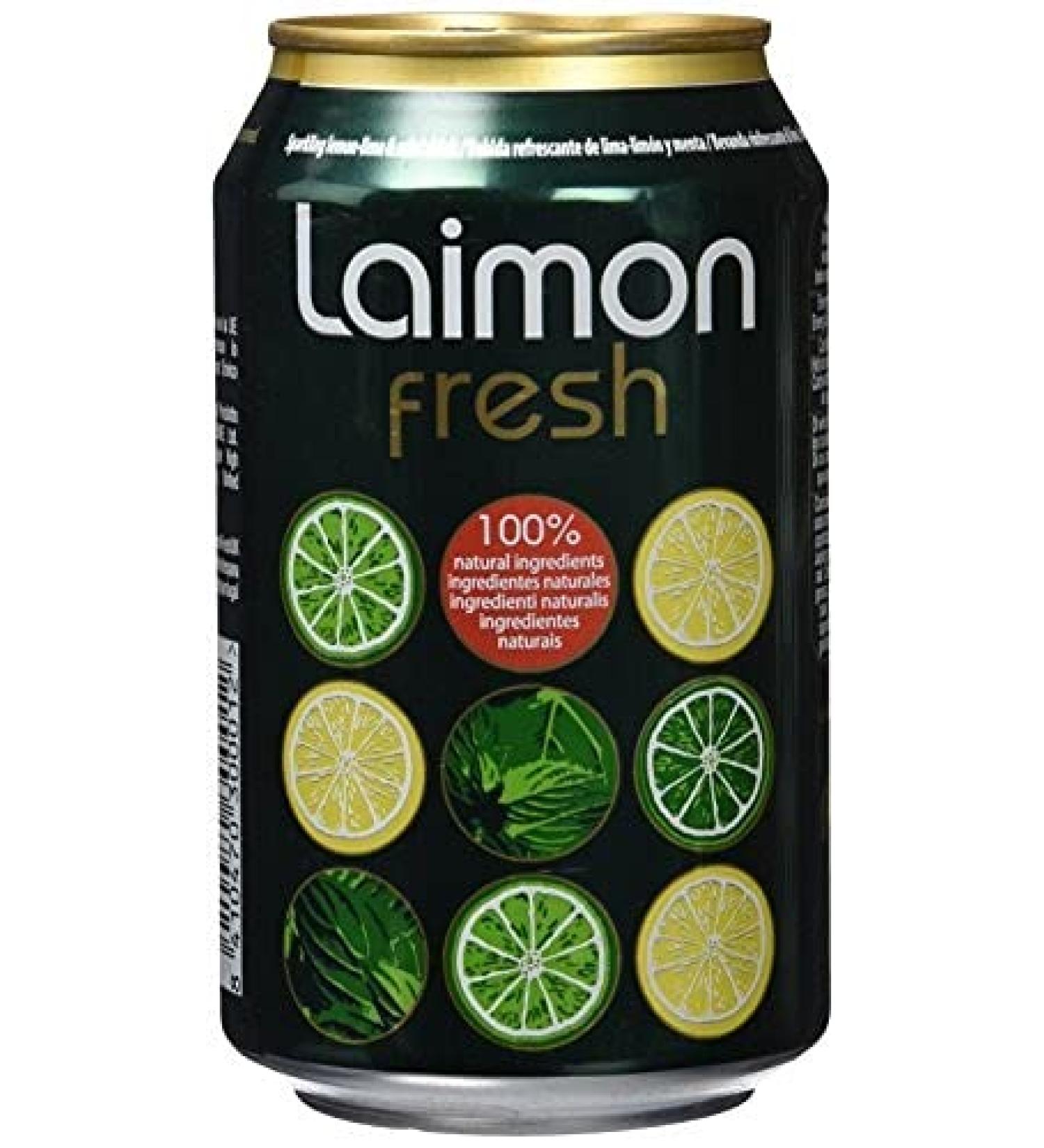 Laimon Fresh – Refreshing with lemon, lime and mint – 33 cl – [Pack of 12]