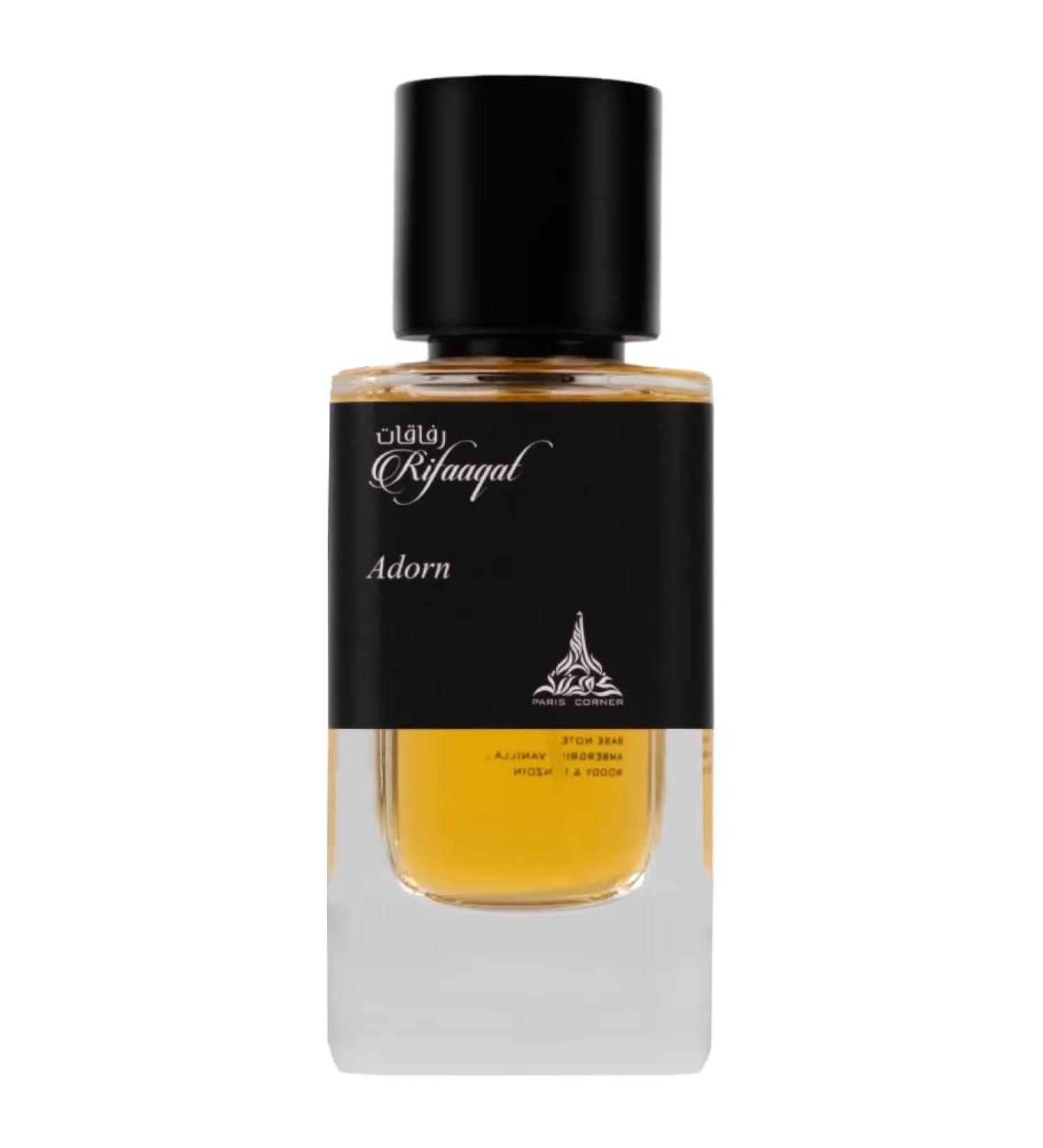 Paris Corner | Rifaaqat Adorn Unisex EDP 2.8 Fl Oz | A Luxurious Rose Perfume Blending Fresh Citrus Warm Spices and Earthy Woods for an Alluring Scent Experience - Buy Online on GoSupps.com