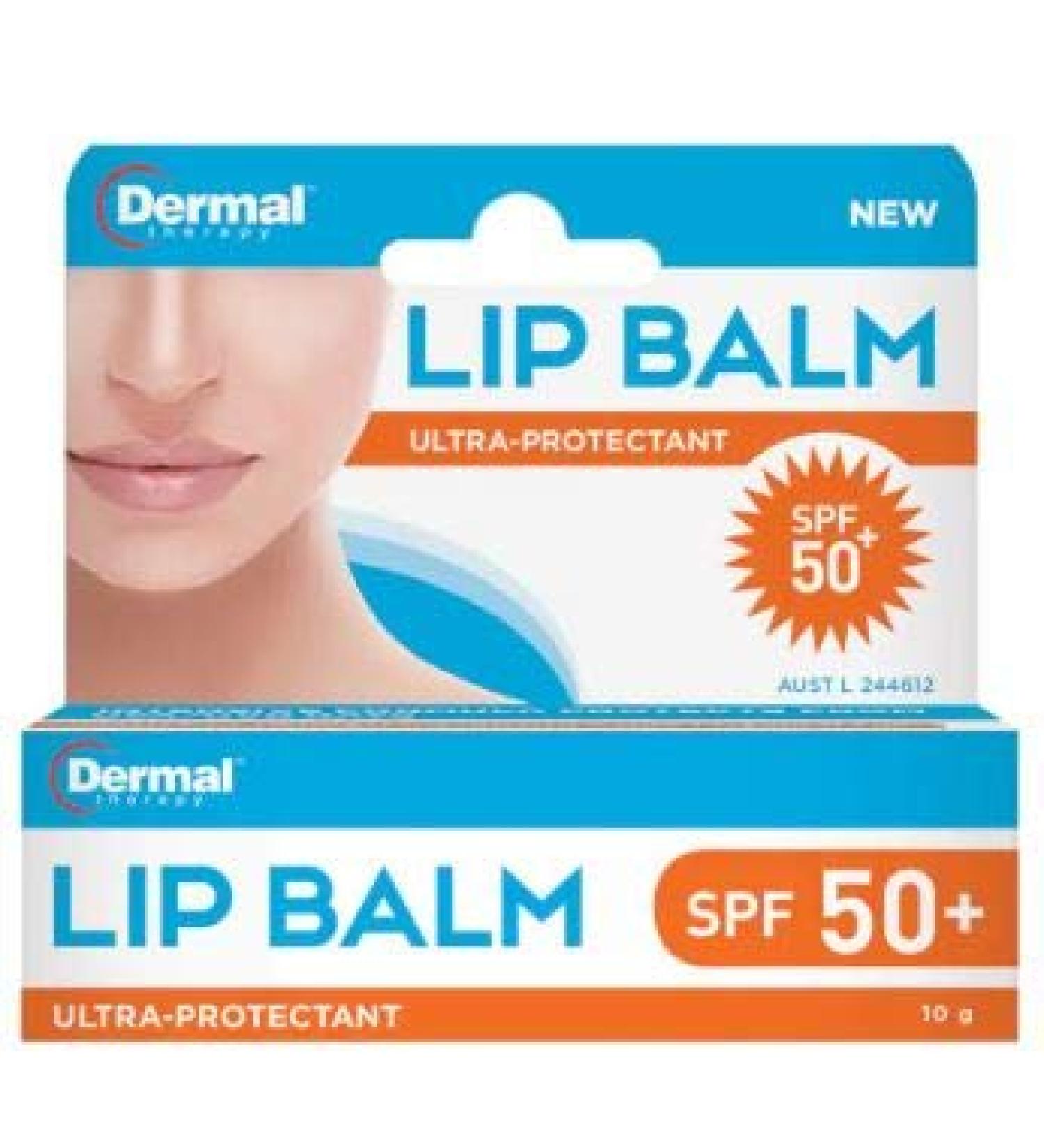 DERMAL THERAPY Lip Balm SPF50 10g -has Been Designed to Nourish and Hydrate The Lips Whilst Providing Protection from Sun Exposure and Moisture Loss