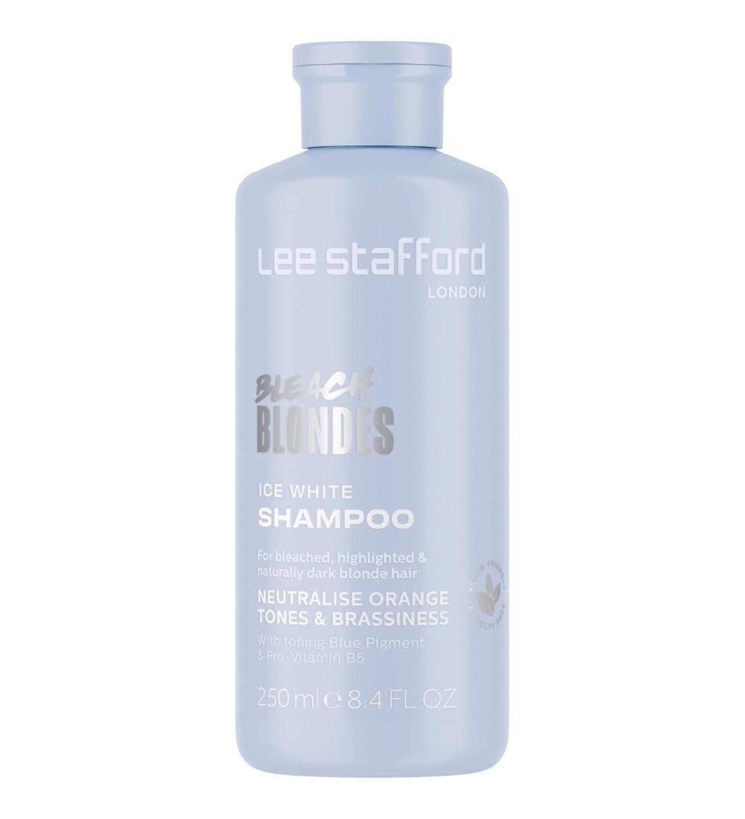 Lee Stafford Bleach Shampooing Blondes Ice White 250 ml Shampooing Tonique Blanc Glac  - Buy Online on GoSupps.com