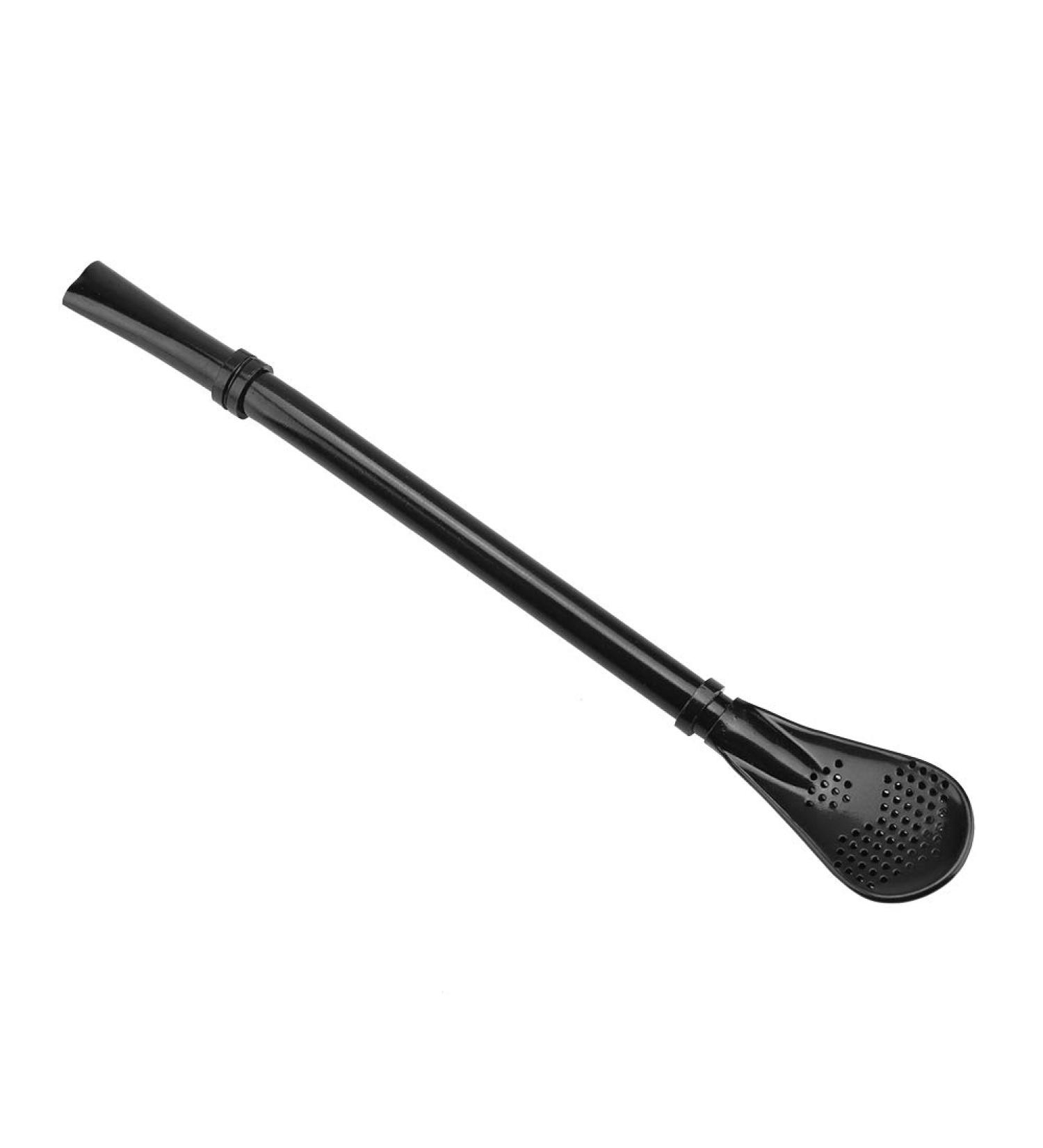 Spoon Straws Stainless Steel Straws Stainless Steel Metal Drinking Straw Spoon Resuable Washable Stirring Scoop (Black) - Buy Online on GoSupps.com