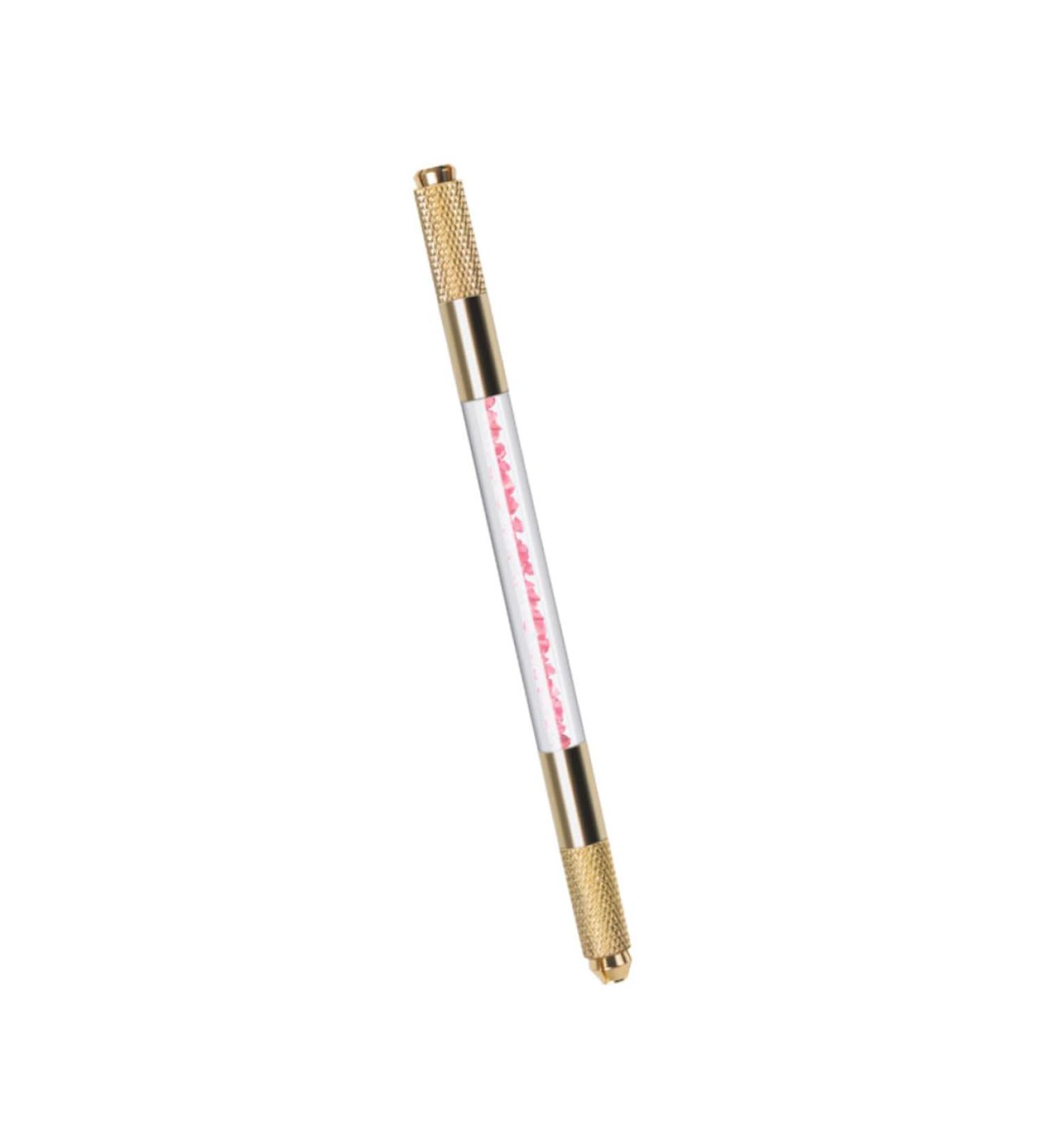OHPHCALL Embroidery Pencil Eyebrow Pencil Double Sided Manual Pen Microblading Eyebrow Pen Pink Aluminum - Buy Online on GoSupps.com
