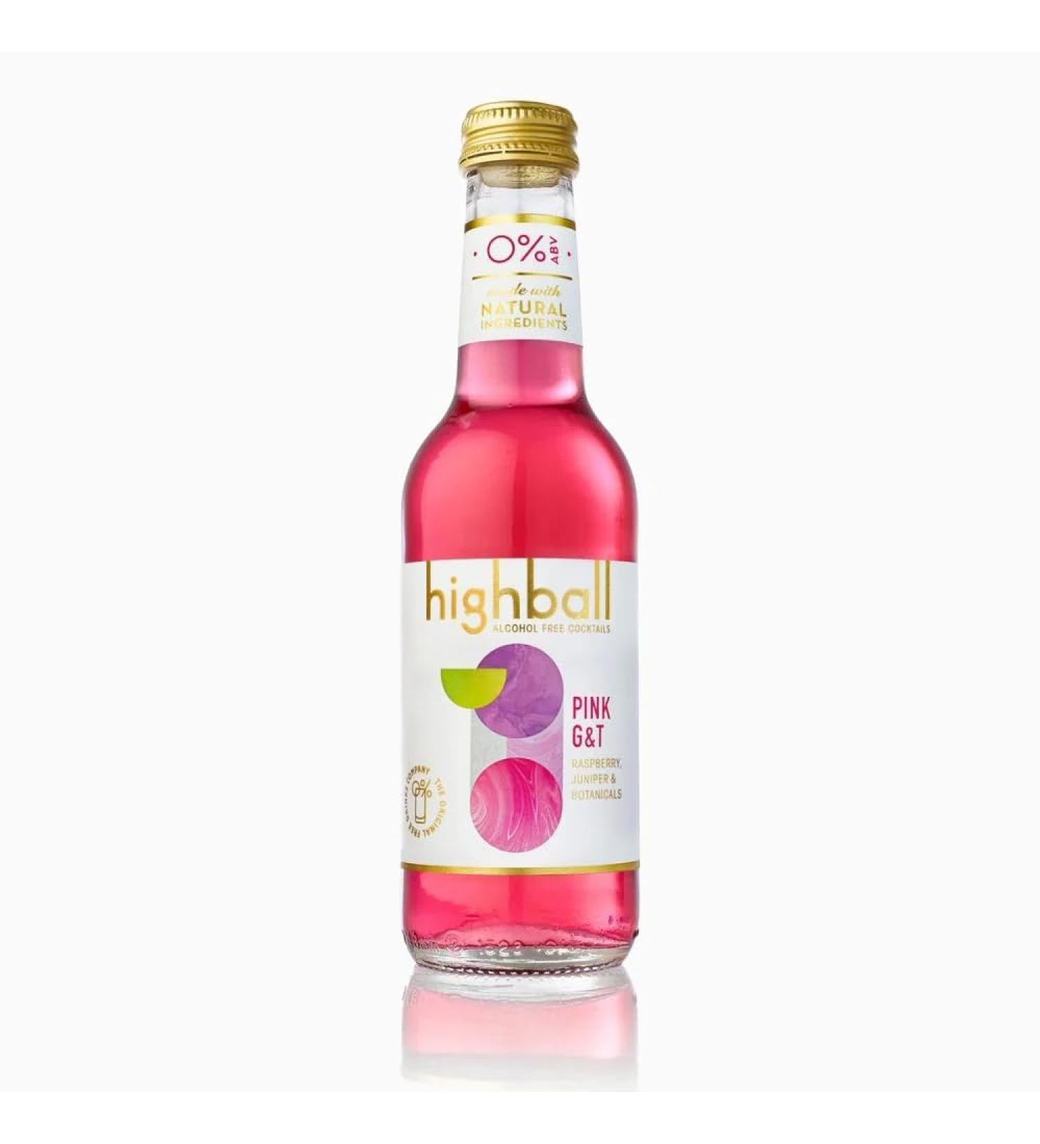 Highball Alcohol Free Cocktails - Pink G&T 4 x 250ml