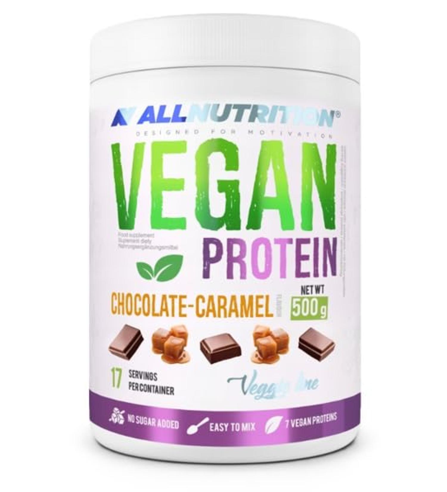Allnutrition Vegan Protein, Chocolate Caramel - 500g