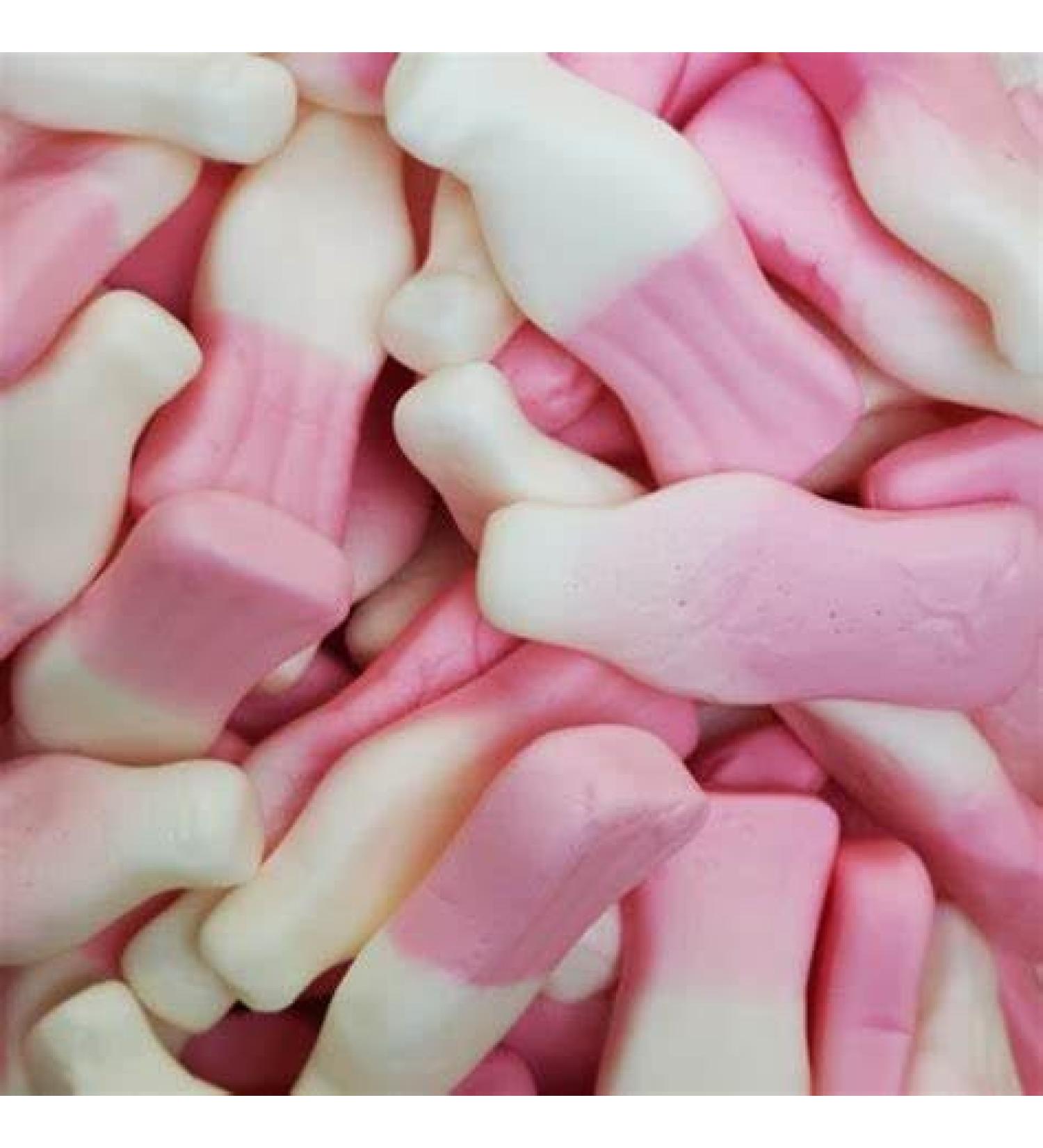 Original Strawberry Milkshake Bottles Retro Sweets Victorian Gift Jar By Candy & Cocoa - Classic Sweets Traditional Taste