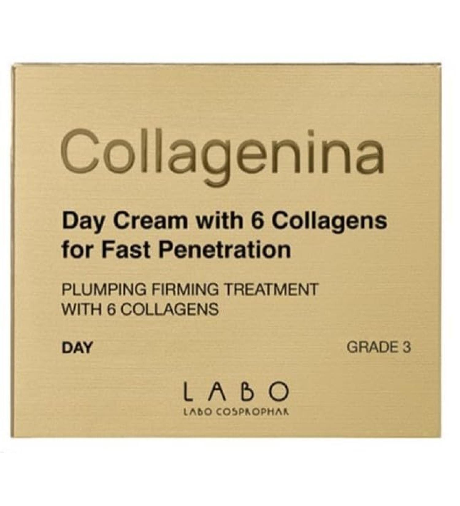 Laboratory Collagenina Face Day Cream Grade 3 with 6 collagens for fast penetration 50 ml