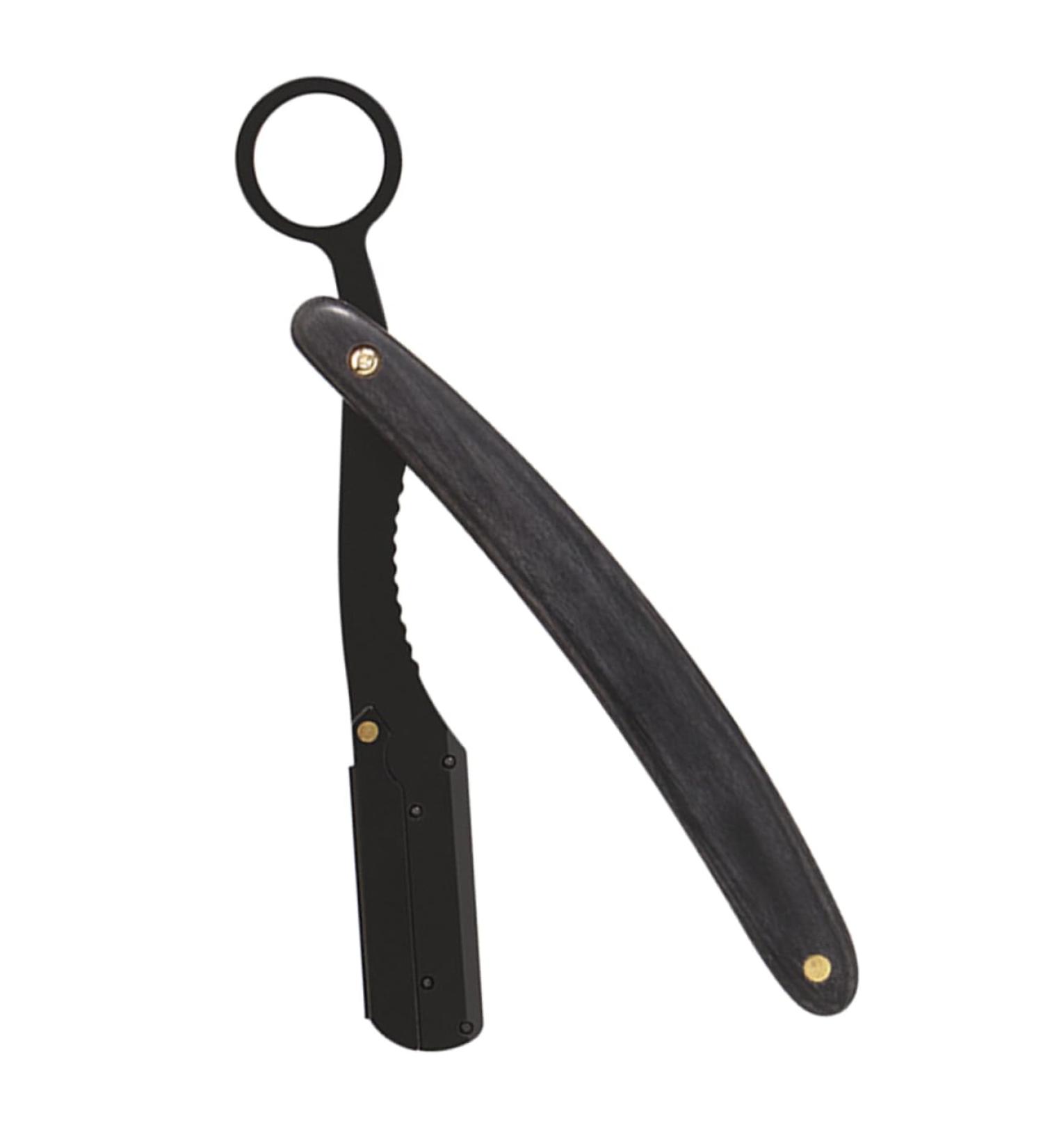 Frcolor Razor Hairdresser & Beard Cutter - Rustproof Steel Straight Blade Pumice Stone for Fingernails - Folds for Easy Use - International Shipping Available - Buy Online on GoSupps.com