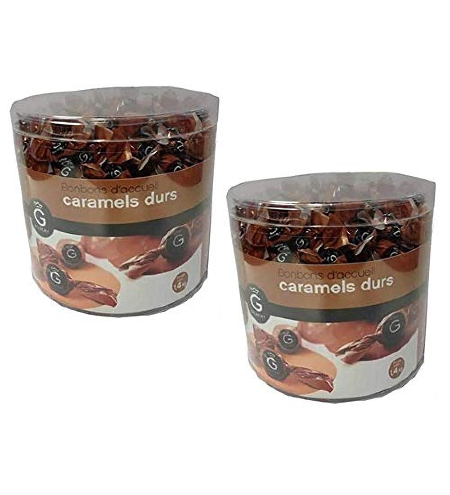 Gilbert Mini Sweets – Pack of 2 x 1.4 kg Hard Caramel Candy, Mini Sweets for Waiting Room, Guest Receipt, Medical Office Home