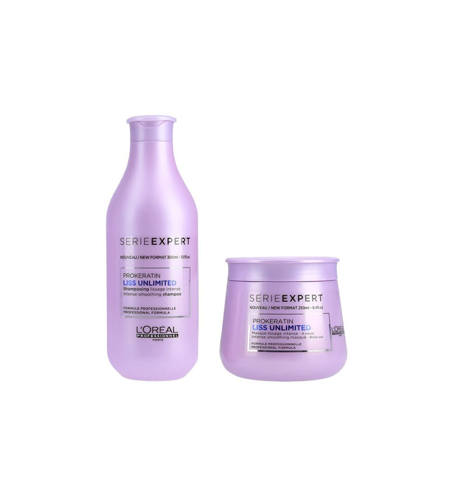 L'Oreal Professionnel Serie Expert Liss Unlimited Shampoo 300ml and Masque 250ml Duo
