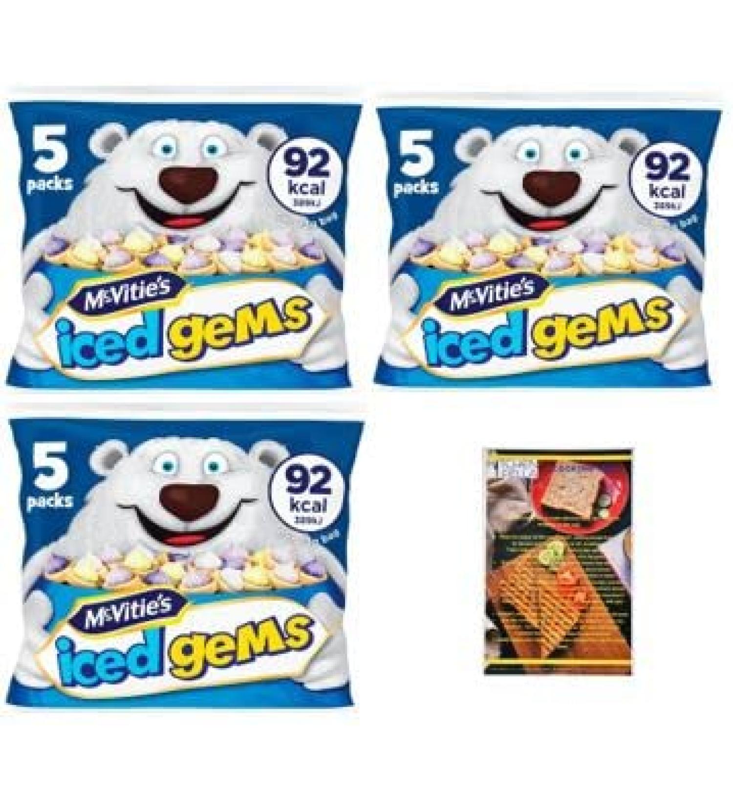 Iced Gems Mini Biscuits x15 Mini Bags (within x3 larger bags) - Buy Online on GoSupps.com