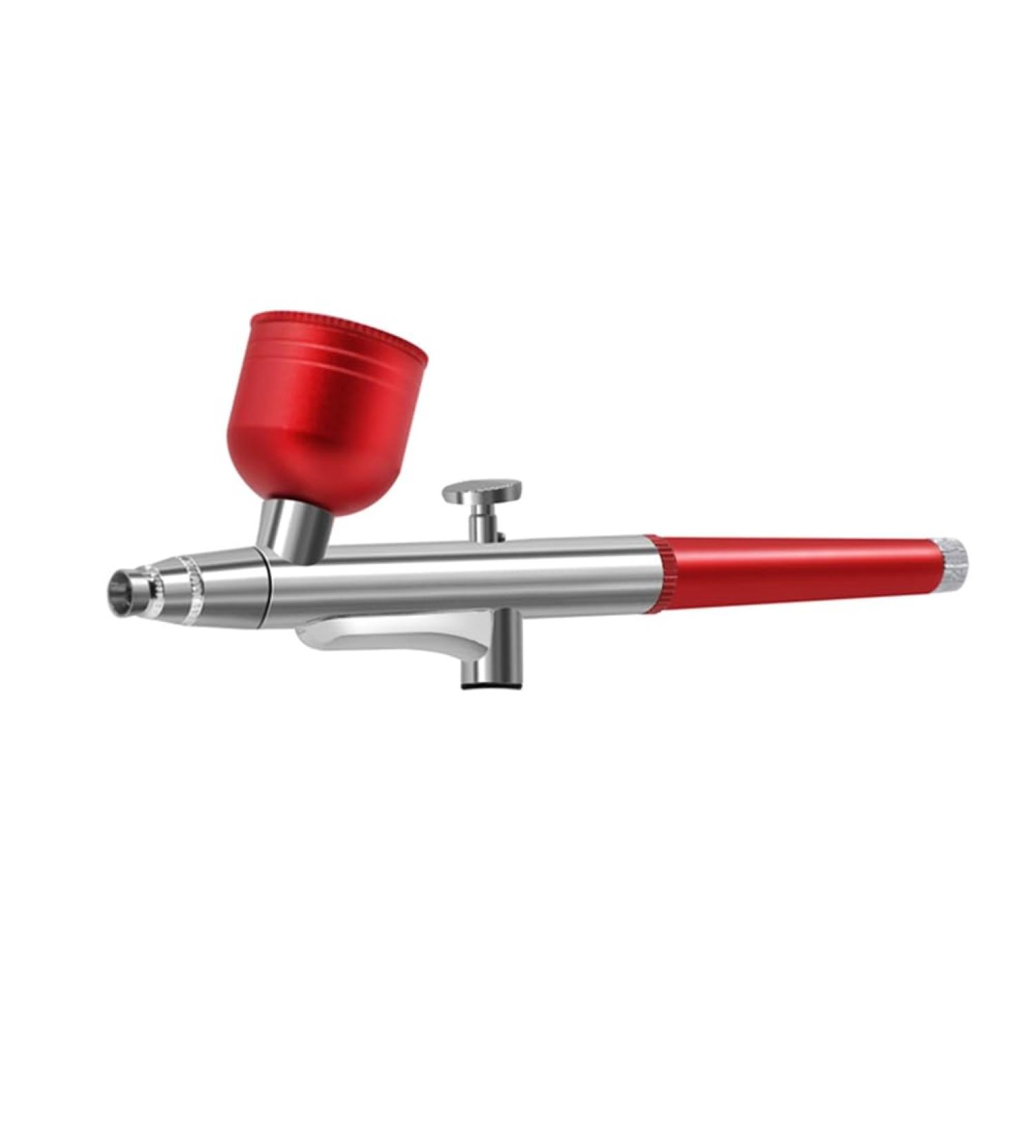 Fattoz Portable Single Action Airbrush 0.3mm Nozzles Airbrush Pen for Model Cake Nail Car Painting Beauty Inkjet Easy to Use -Red - Buy Online on GoSupps.com