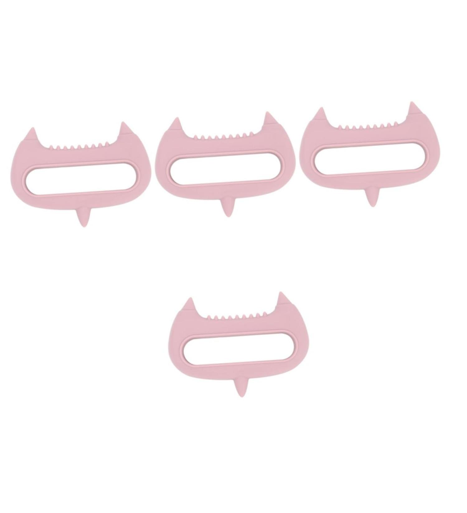 Fomiyes 4-Piece Acupuncture Hand Massager - Silicone Stress Relief Massage Device for Head & Neck | Pink Scalp Brush - Buy Online on GoSupps.com