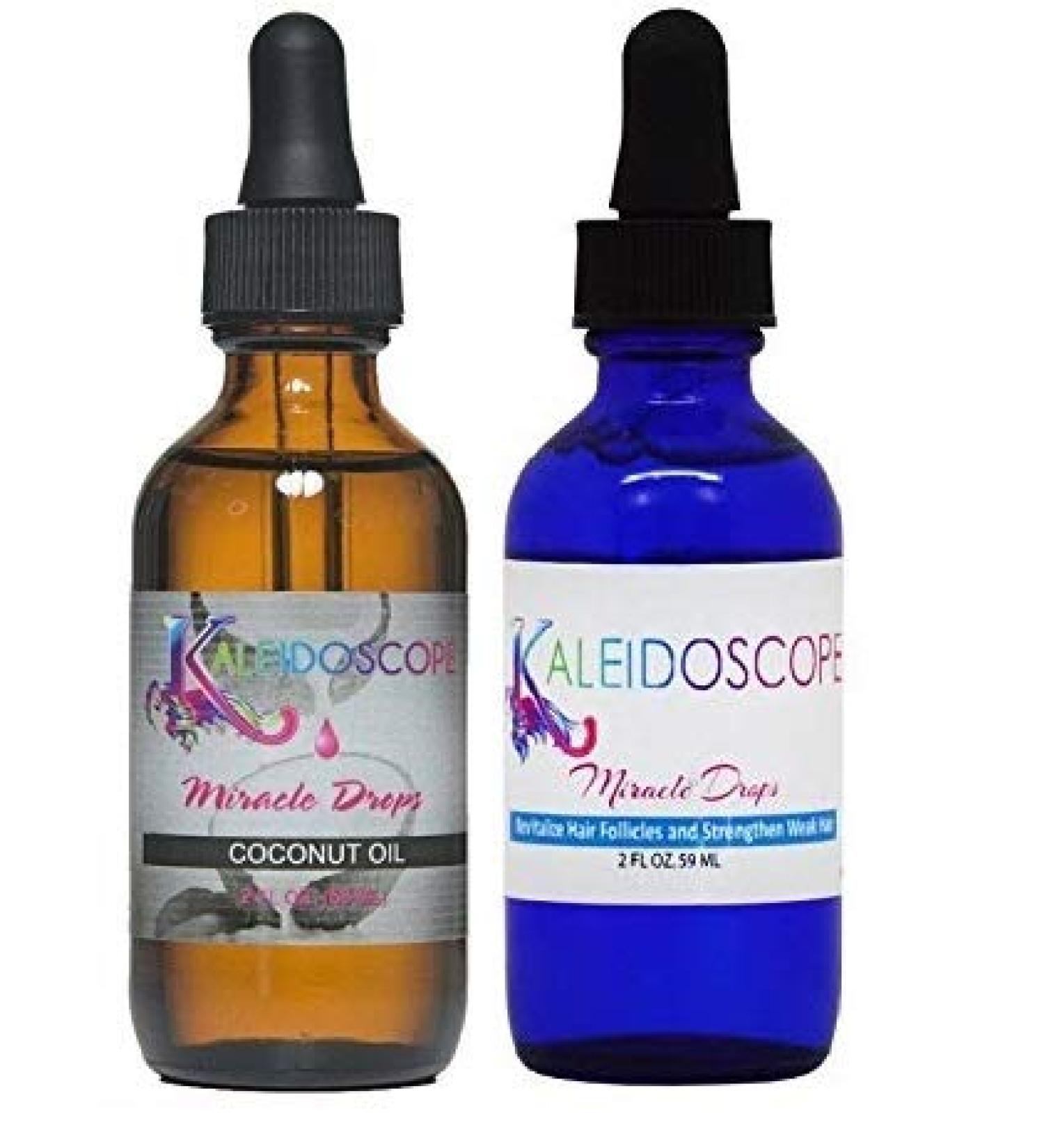 Kaleidoscope Miracle Drops 2oz Combo Pack - Extra Strength Coconut & Regular Blue Formula - Buy Online on GoSupps.com