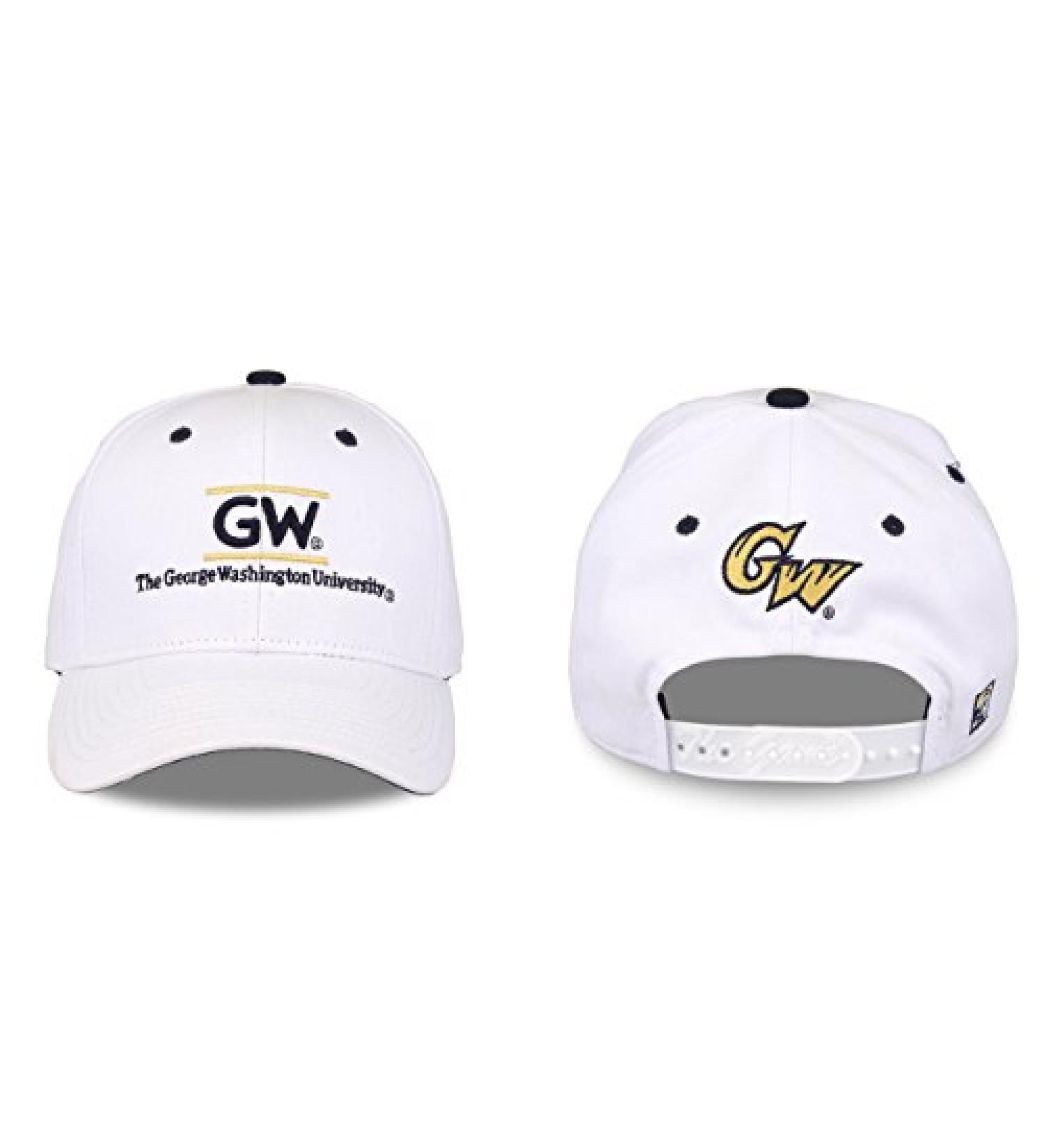 NCAA George Washington Colonials Unisex NCAA The Game bar Design Hat GWU, White, Adjustable
