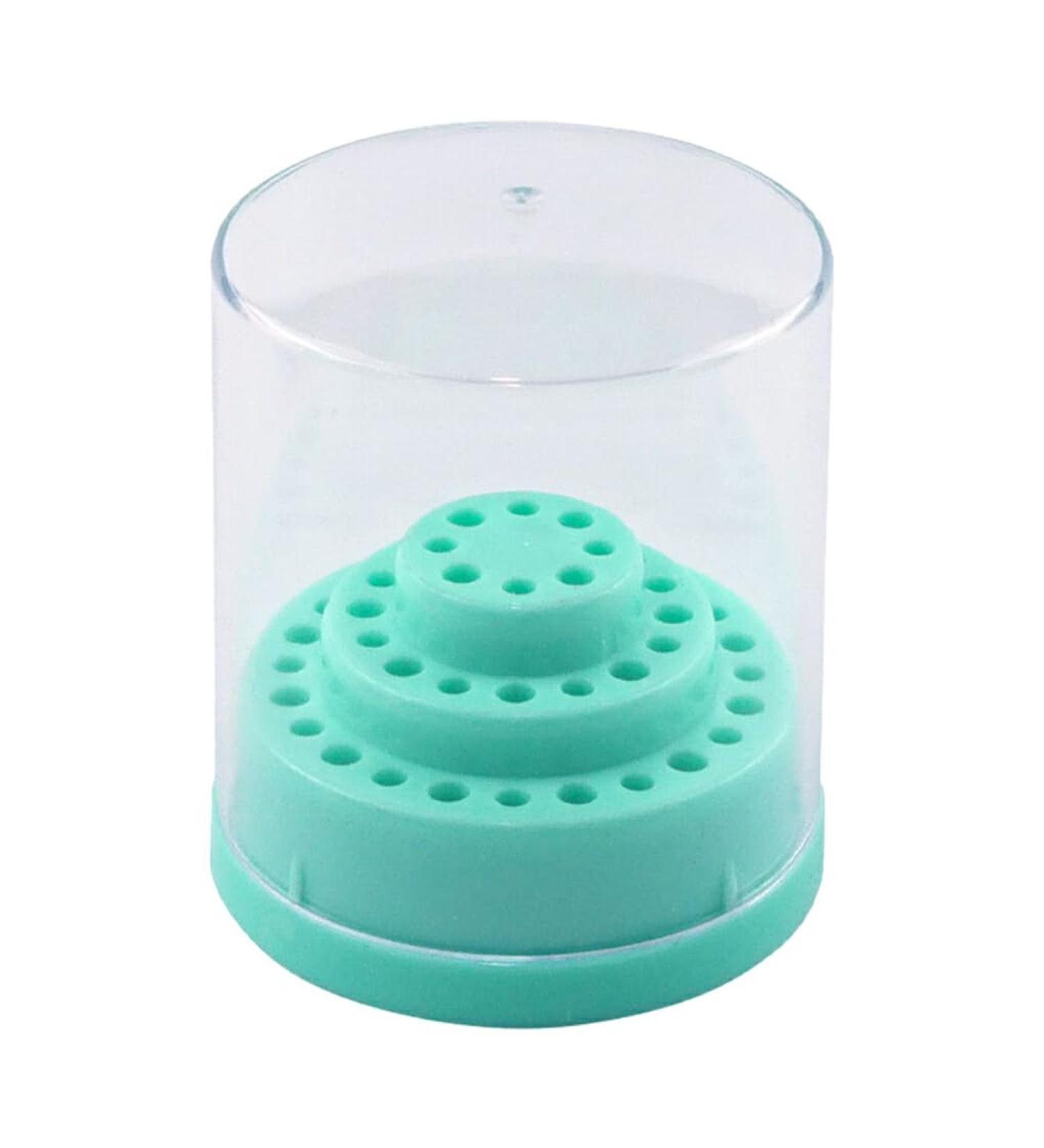 kawehiop Efficient And Neat 48 Holes Nail Drill Bits Holder For Easy Storage PP Nail Drill Grinding Bit Holder Box 48 Slots green - Buy Online on GoSupps.com
