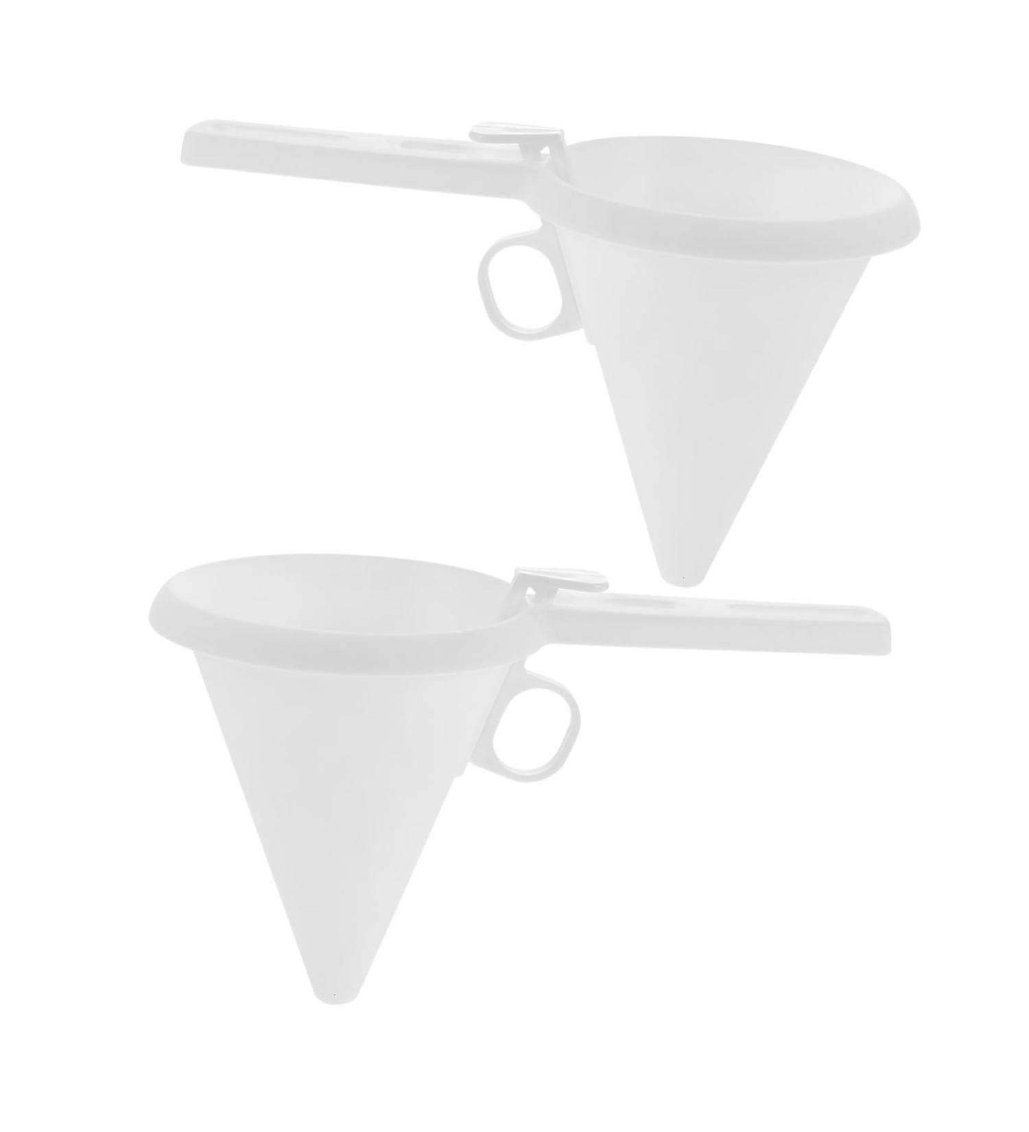 HOMSFOU 2pcs Cream Weight Funnel Chocolate Pouring Funnel Gummy Bear Mold Hand Mold Chocolate Funnel Dispenser Plastic Funnel Handheld Chocolate Cream Funnel Pp Cake Decorate White - Buy Online on GoSupps.com