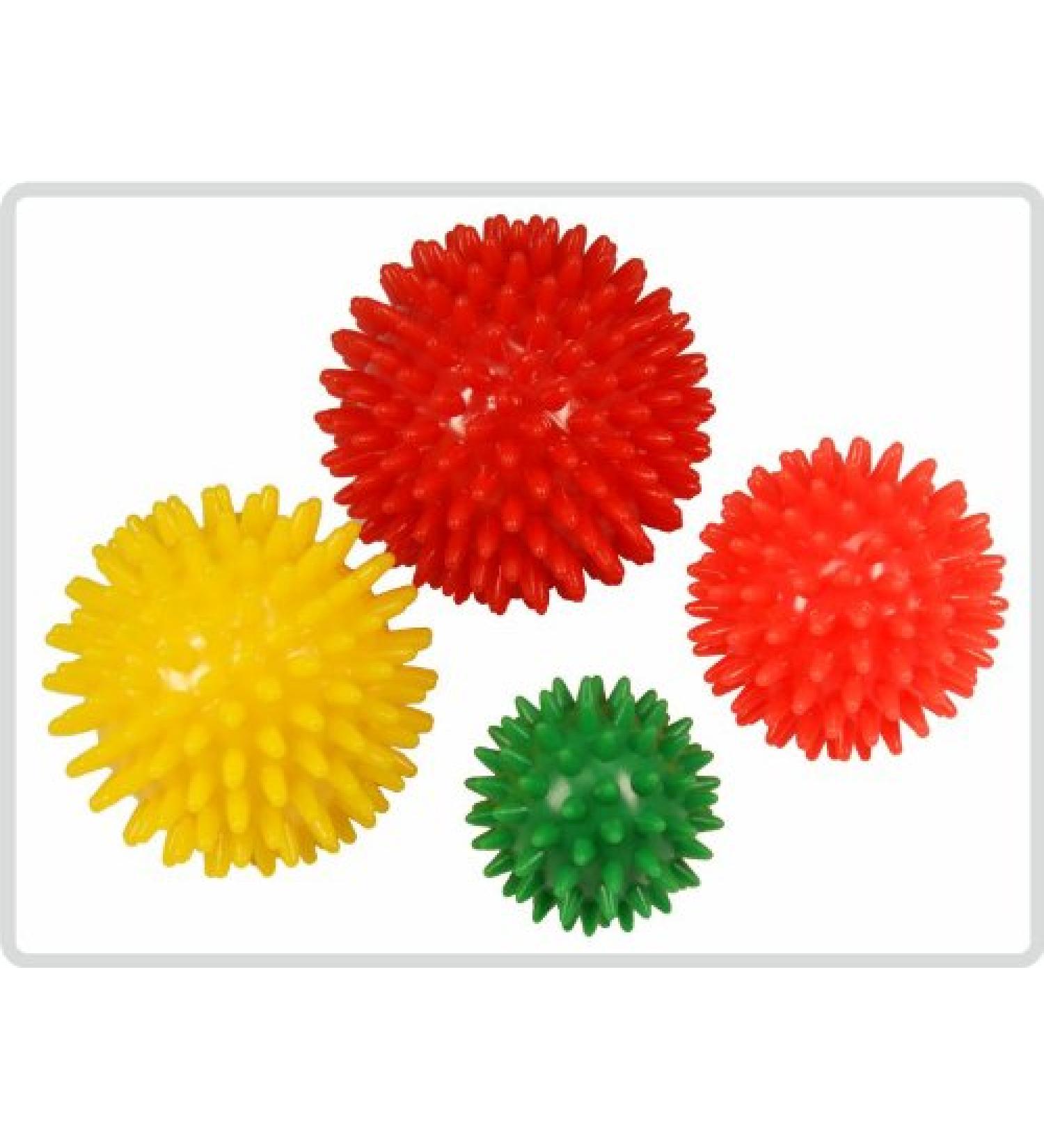 Hedgehog ball Hedgehog ball knobbly ball massage ball set of 4 (red yellow orange green)