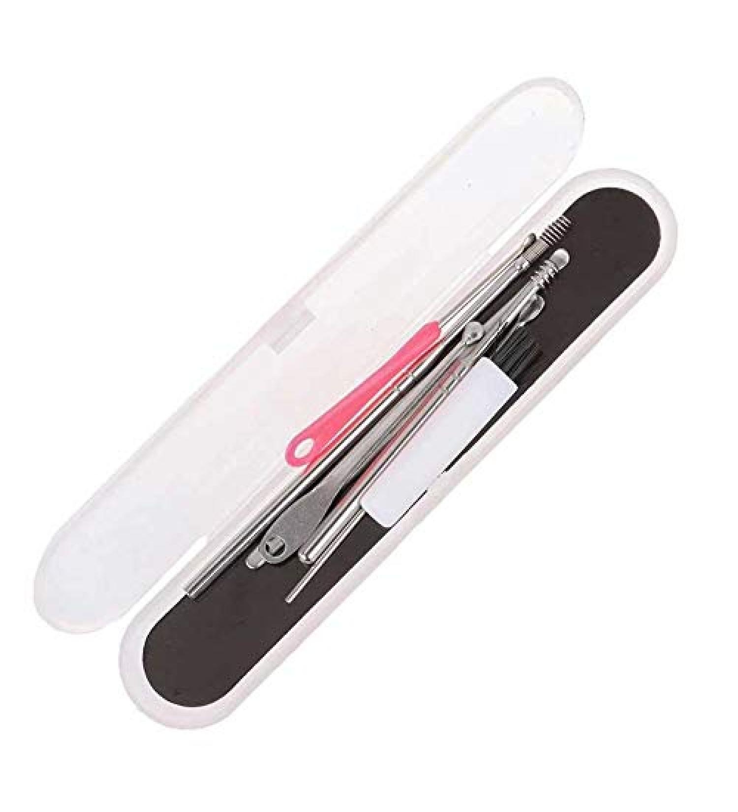 SEASD 7Pcs Stainless Steel Ear Wax Pick Set - Earpick Wax Remover Curette Spoon for Ear Cleaning - Buy Online on GoSupps.com