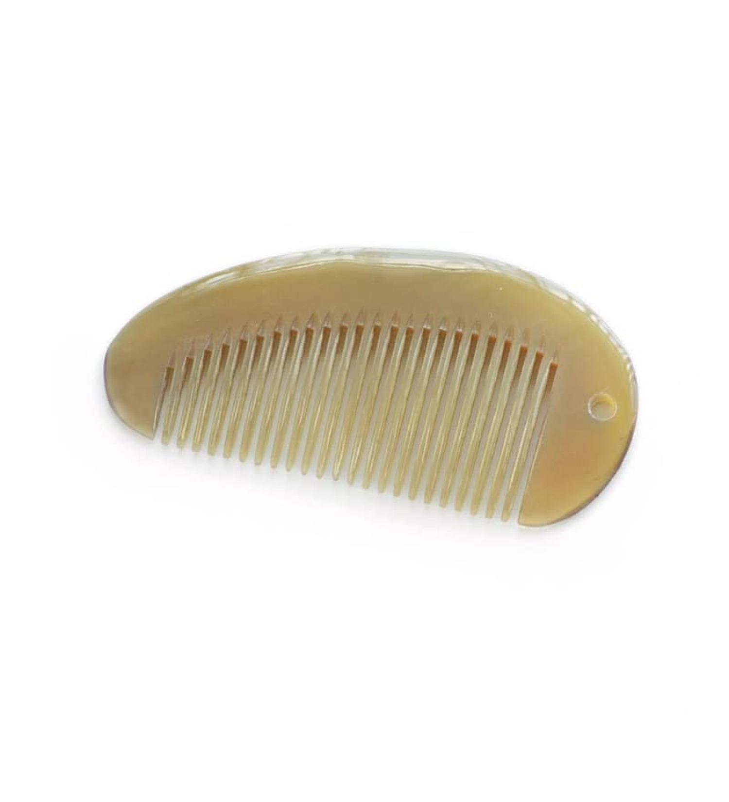 UNbit Natural Horn 10cm Perforated Portable Comb Mini Bag Comb Horn Comb Comb