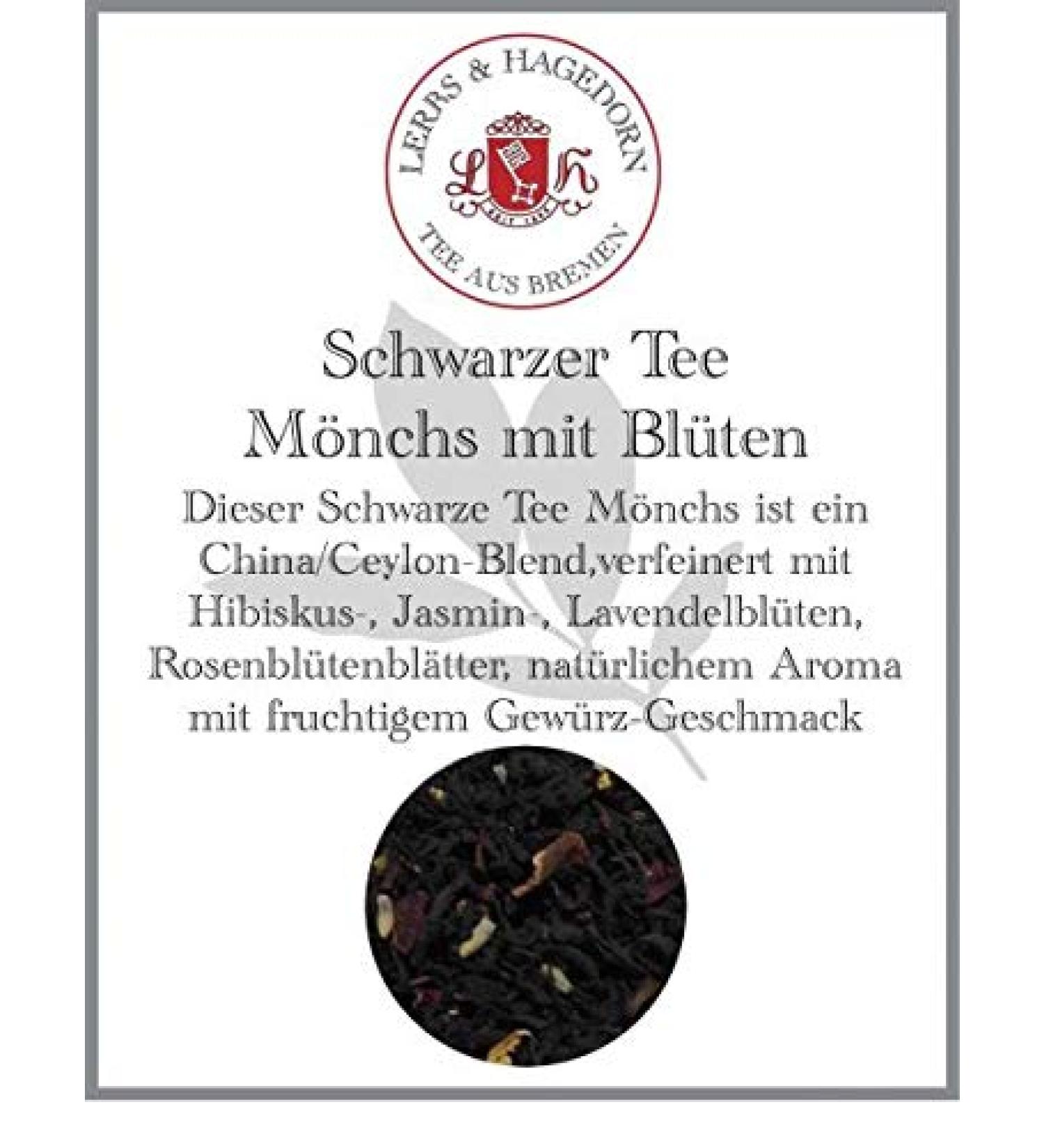  Lerbs & Hagedorn Black Monk Tea with Flowers 250g - Buy Online on GoSupps.com