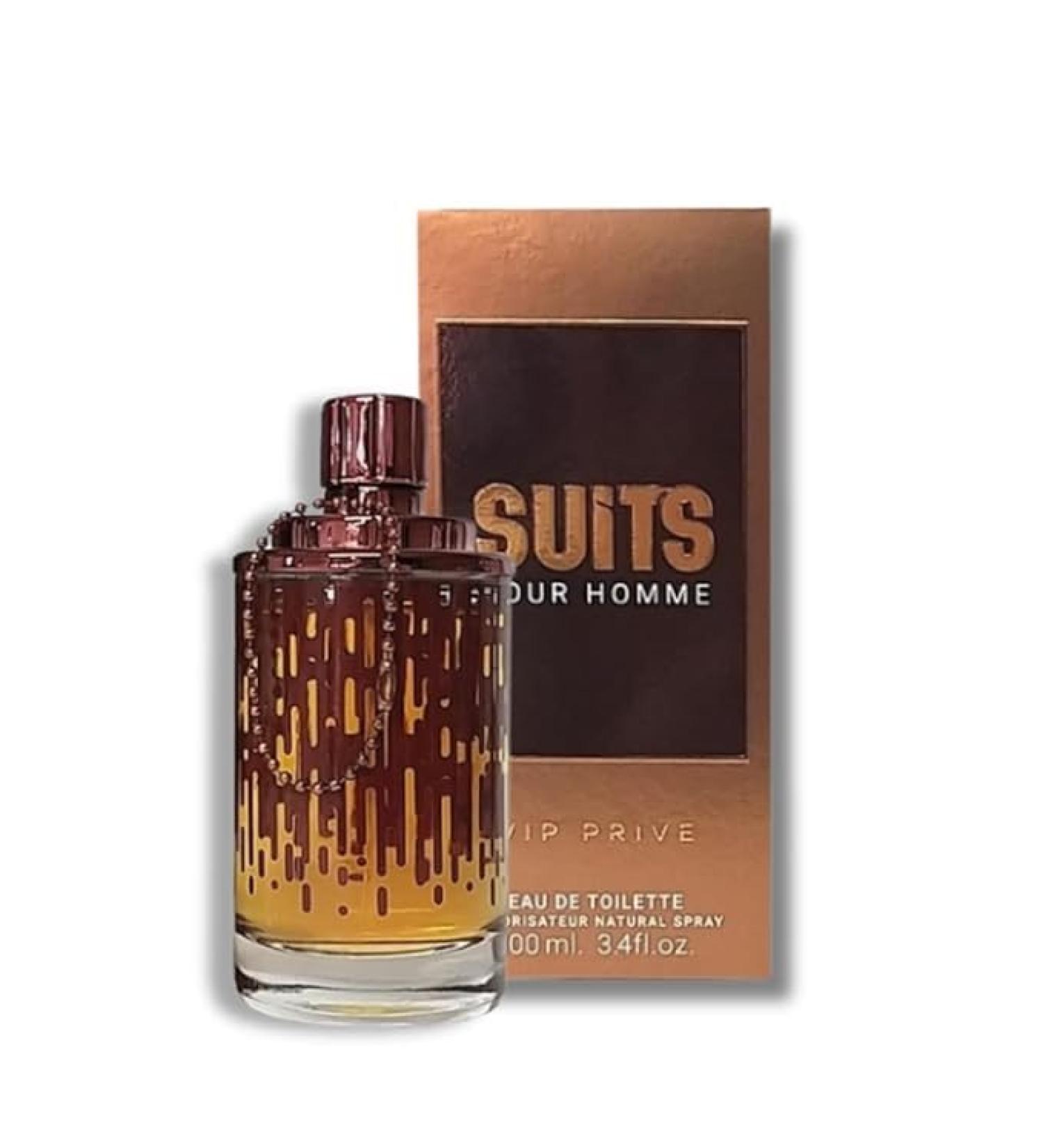 SUITS POUR HOMME VIP PRIVE EAU DE TOILETTE FOR MEN. Amber Woody fragrance for Men. - Buy Online on GoSupps.com