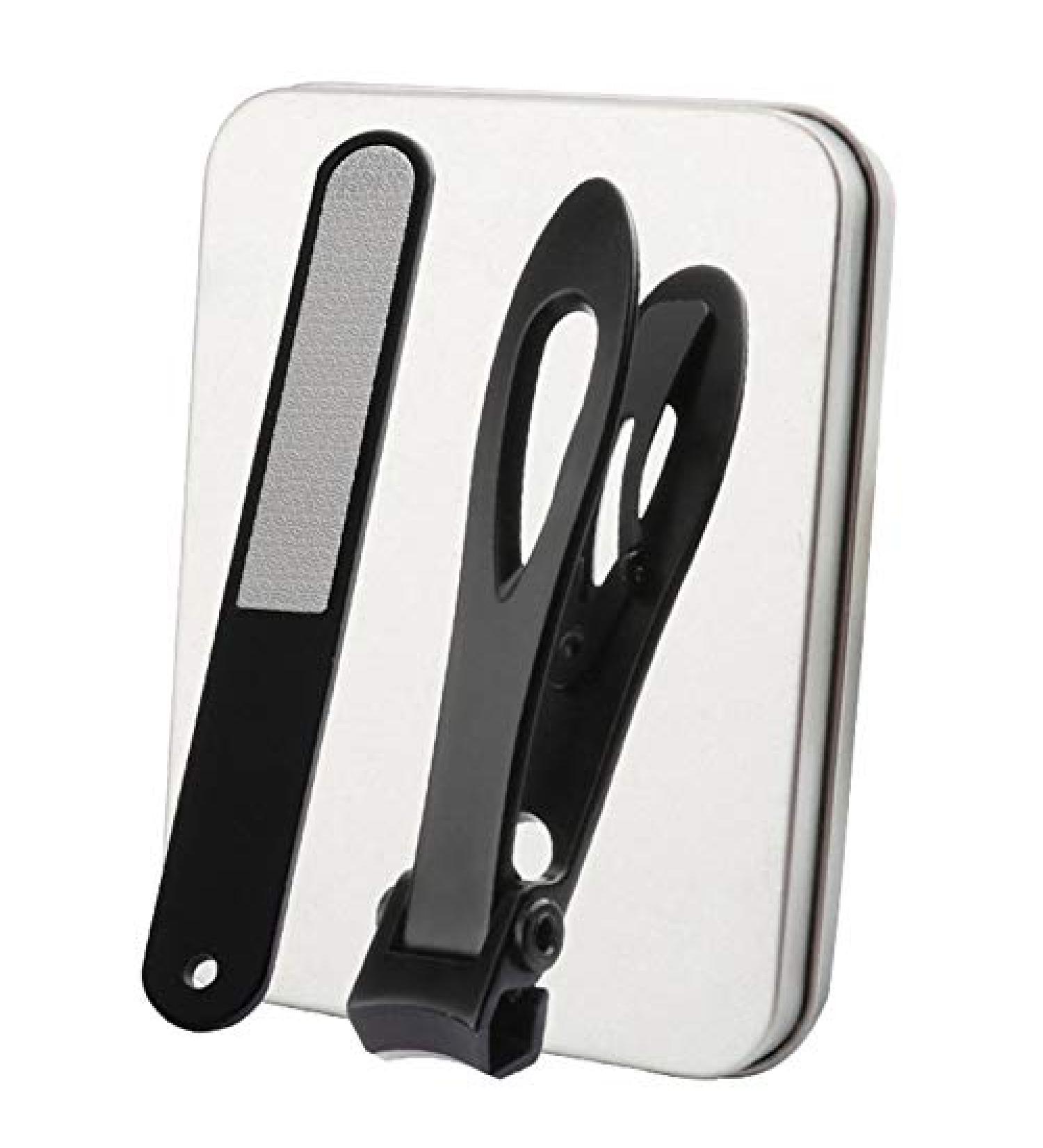 RIYAN 2-Piece Stainless Steel Big Mouth Nail Clippers Anti-Splash Nail Clippers Set - Buy Online on GoSupps.com