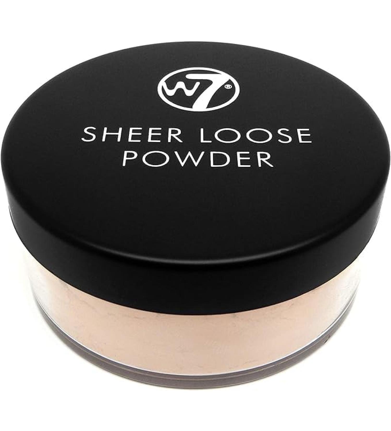 W7 Sheer Loose Face Powder - Ultra-Fine Setting Powder For Long-Lasting Makeup (Biscuit)