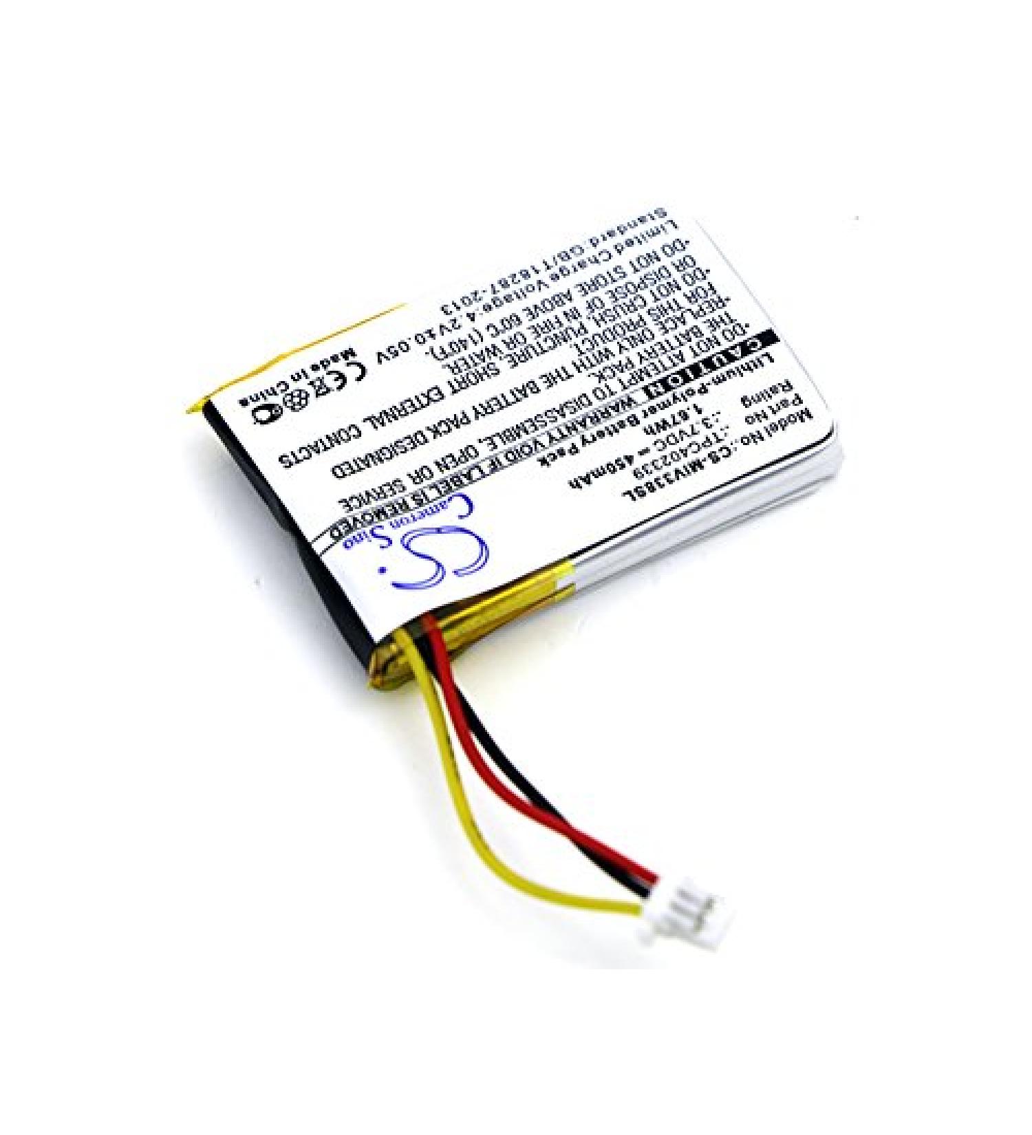 Replacement Battery for Mio Mivue 338 358P 366 368 388 658P - TPC402339 450mAh/3.7V | Fast International Shipping - Buy Online on GoSupps.com