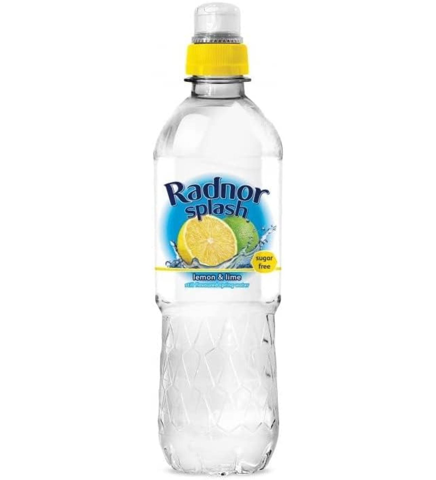Radnor Splash Lemon & Lime Still Flavoured Spring Water | Sugar Free | Refreshing | Natural Taste | 12 x500ml Lemon 500 ml (Pack of 12) - Buy Online on GoSupps.com