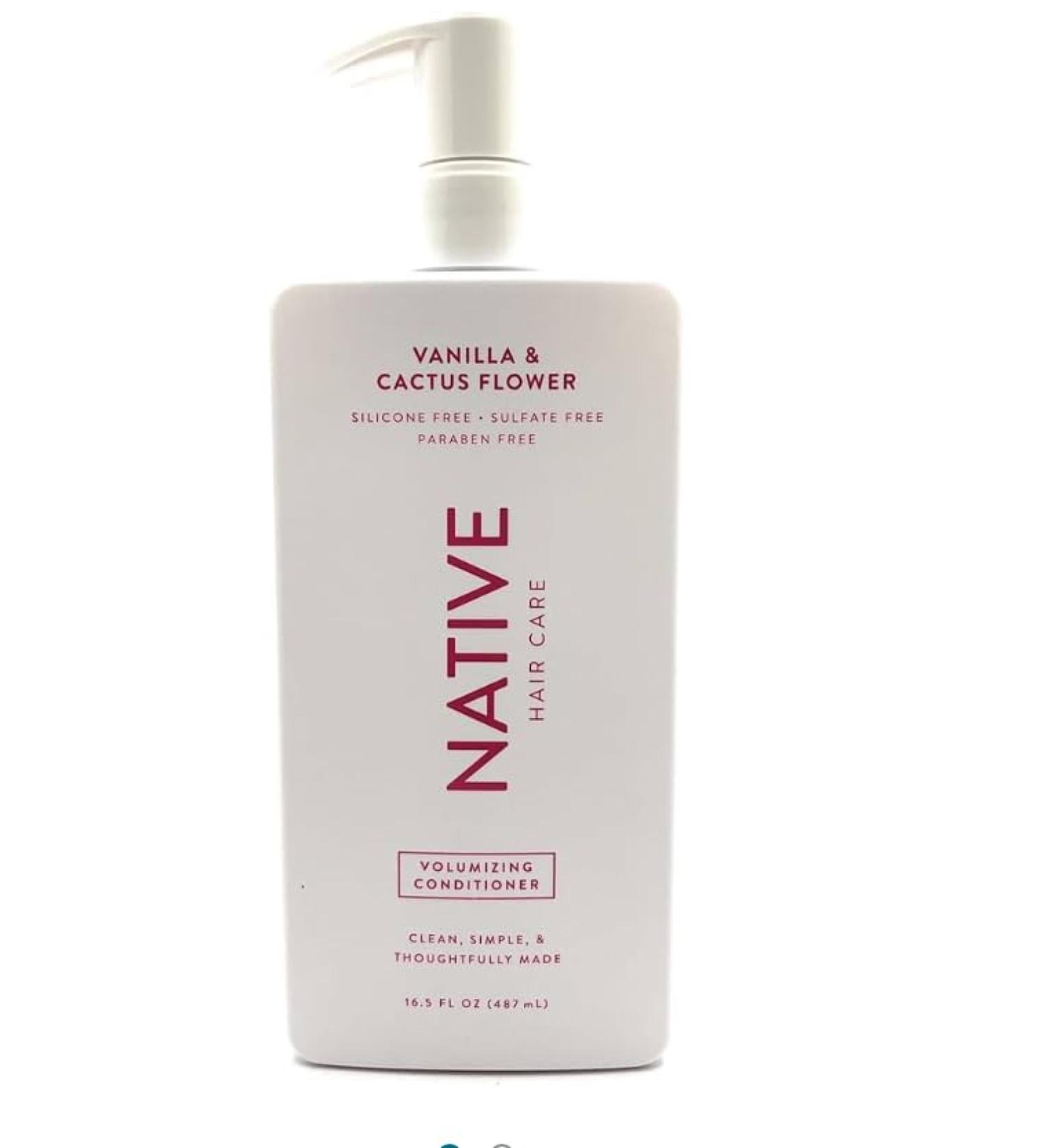 Vanilla & Cactus Flower Conditioner volumizing by Native (16.5 oz) Pack of 1 16.5 Fl Oz (Pack of 1)