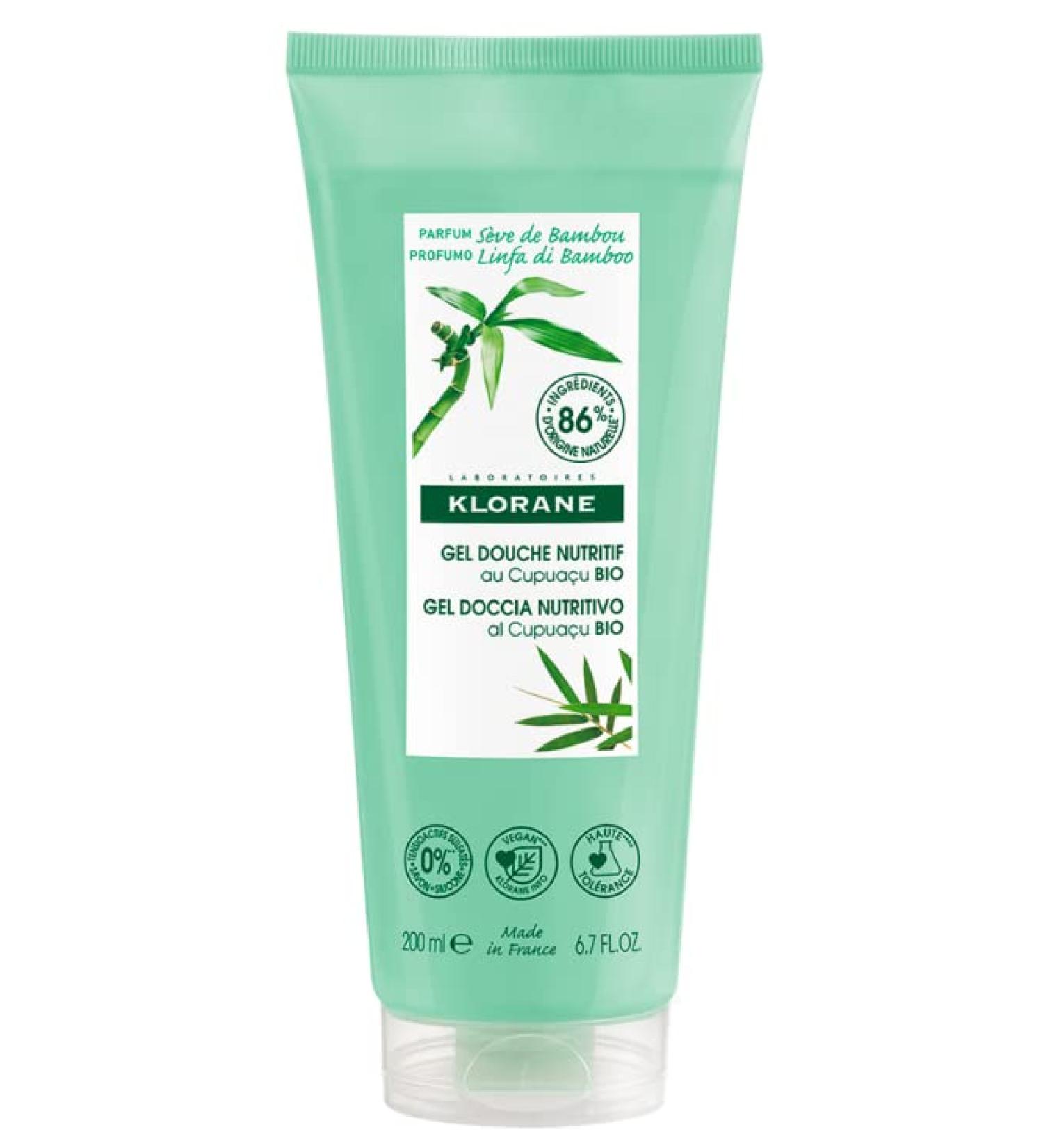 Klorane Nourishing Shower Gel with Organic Cupua u Butter Bamboo Sap 200ml