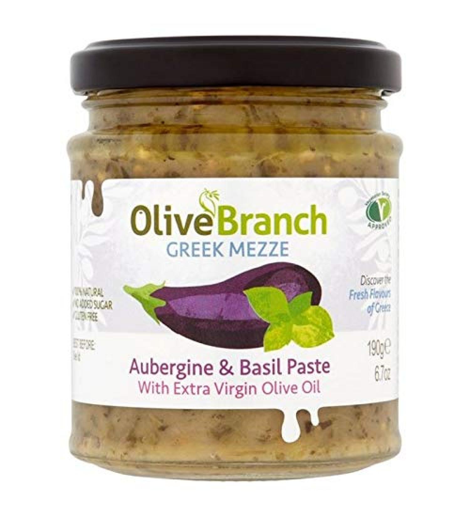 2X Olive Branch Aubergine & Basil Paste 190g