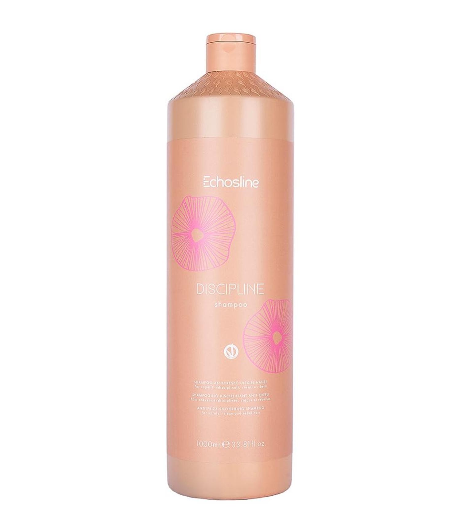 Echosline Discipline Vegan Leave-In Shampoo - Taming Formula for Unruly Hair - 1000 ml. / 33.8 fl.oz. Energizing Unruly Hair Shampoo 33.8 fl.oz.