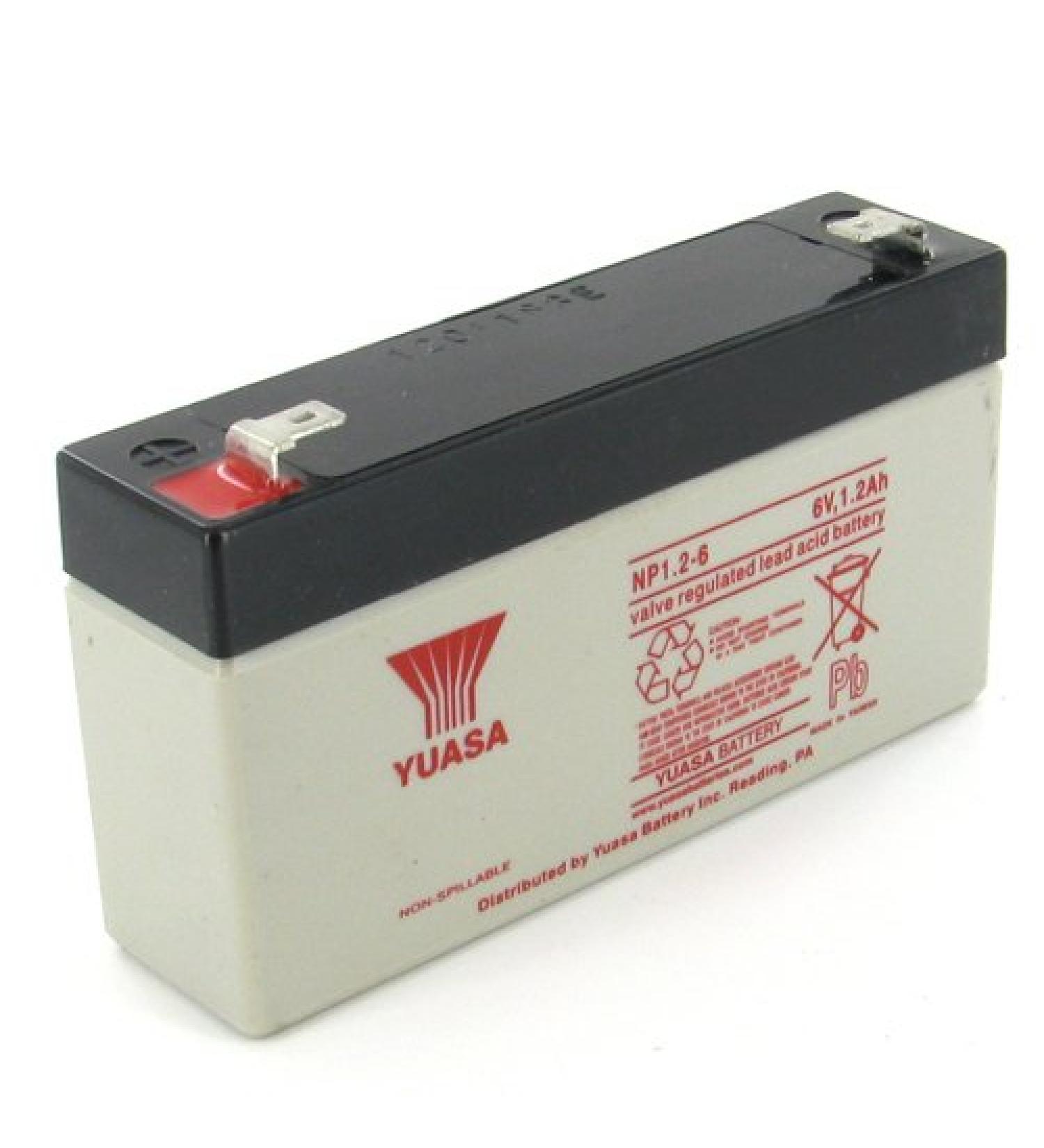 Yuasa NP1.2-6 6V/1.2AH Sealed Lead Acid Battery | F1 Terminal | International Shipping Available - Buy Online on GoSupps.com