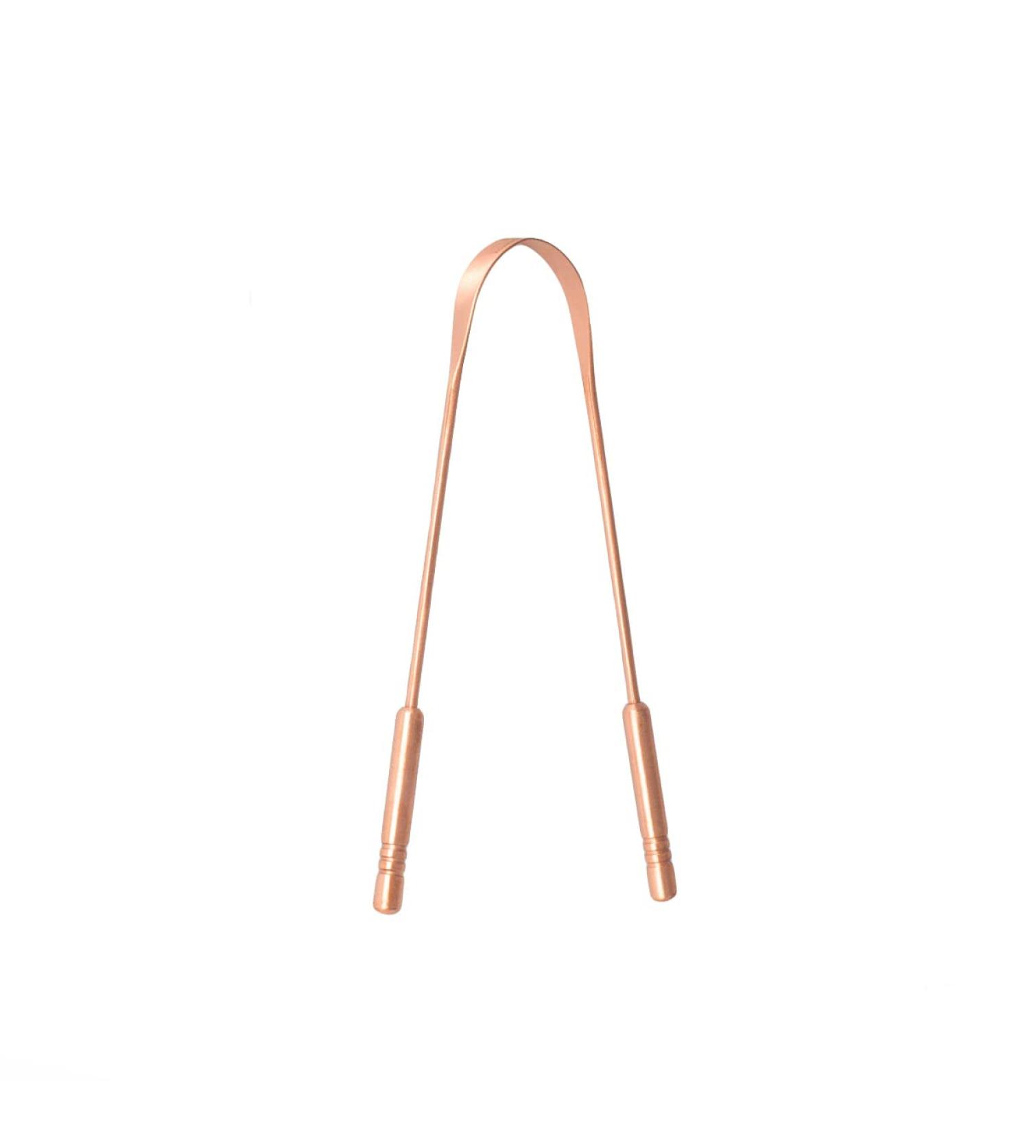 Pure Copper Tongue Cleaner - Ayurvedic Tongue Cleaning Tool 14 x 5.5 cm International Shipping Available - Buy Online on GoSupps.com
