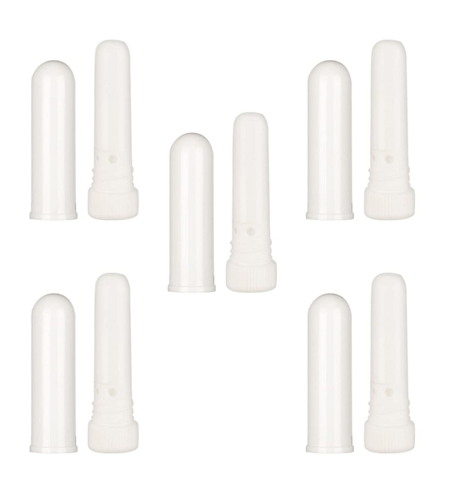 Healeved Peppermint Essential Oil + Bulk Nasal Inhaler Tubes - 5pcs White Aroma Diffuser Set - Buy Online on GoSupps.com