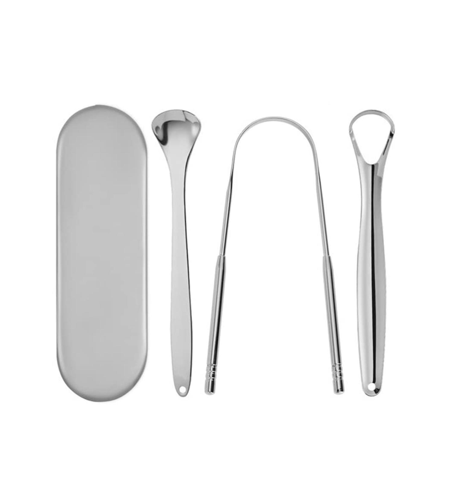 Buy As Seen On TV Silver Tongue Scraper - Stainless Steel Cleaner Spoon for Fresh Breath - Fast International Shipping - Buy Online on GoSupps.com